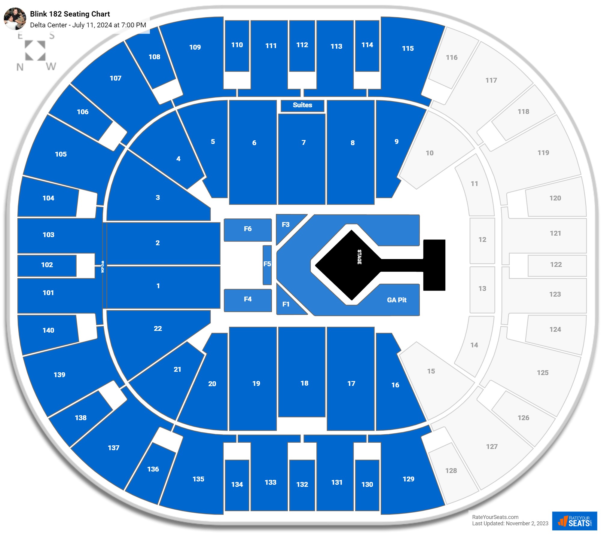 Delta Center Concert Seating Chart