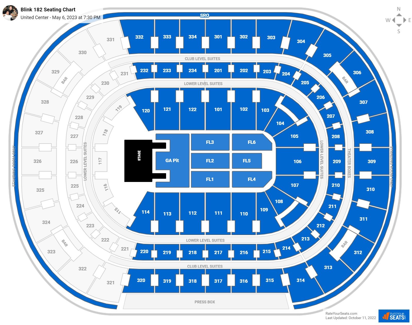 United Center Concert Seating Chart