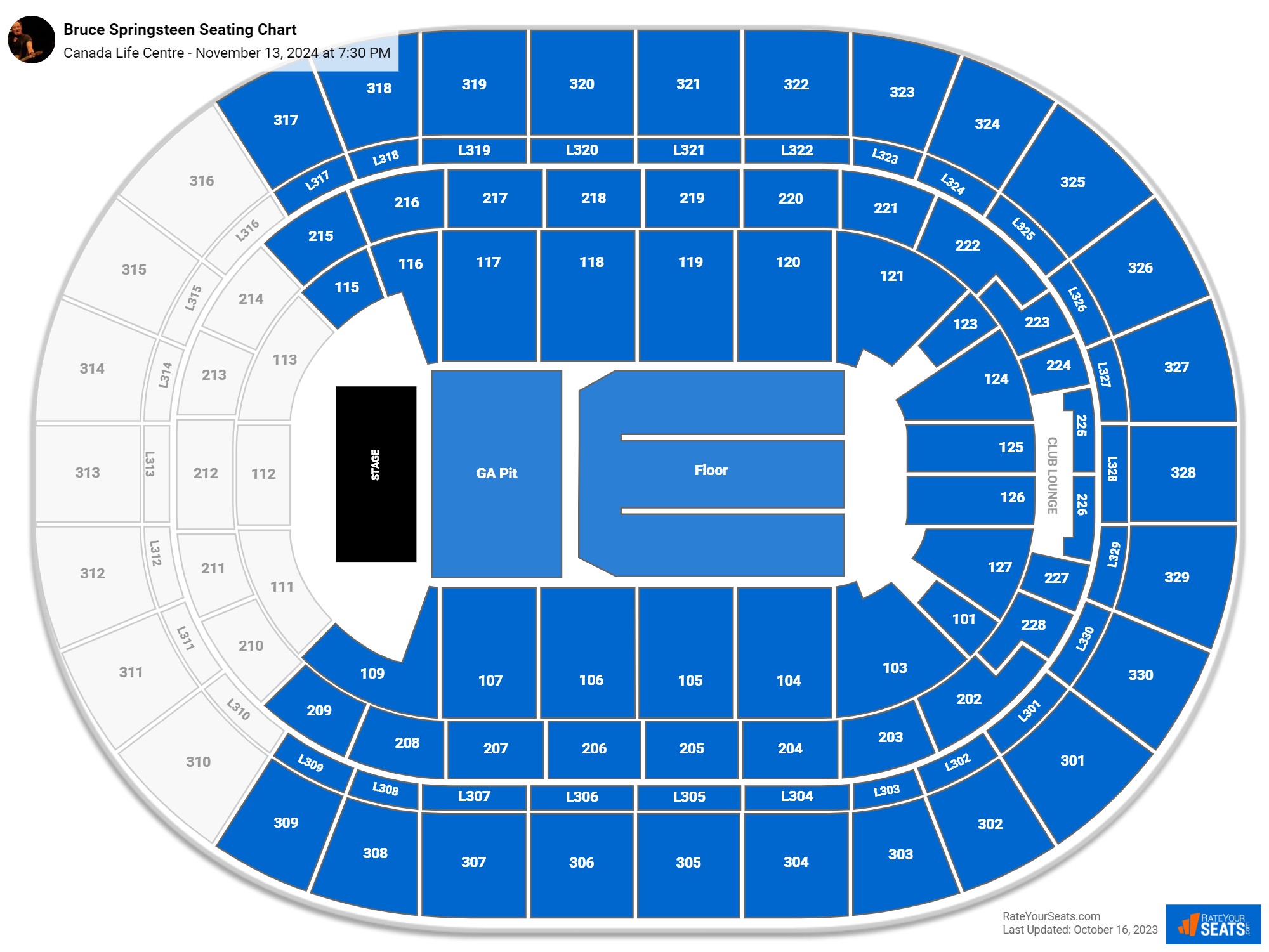 Canada Life Centre Concert Seating Chart - RateYourSeats.com