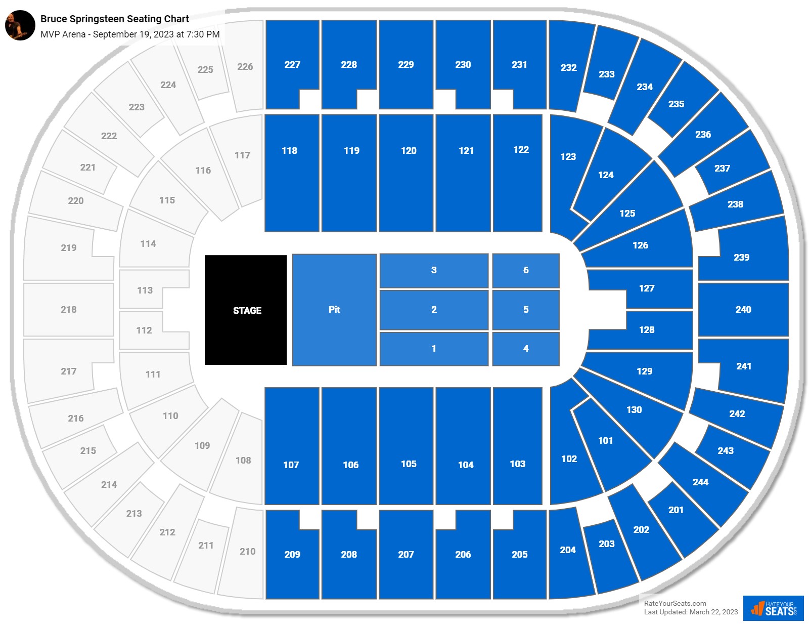 MVP Arena Concert Seating Chart