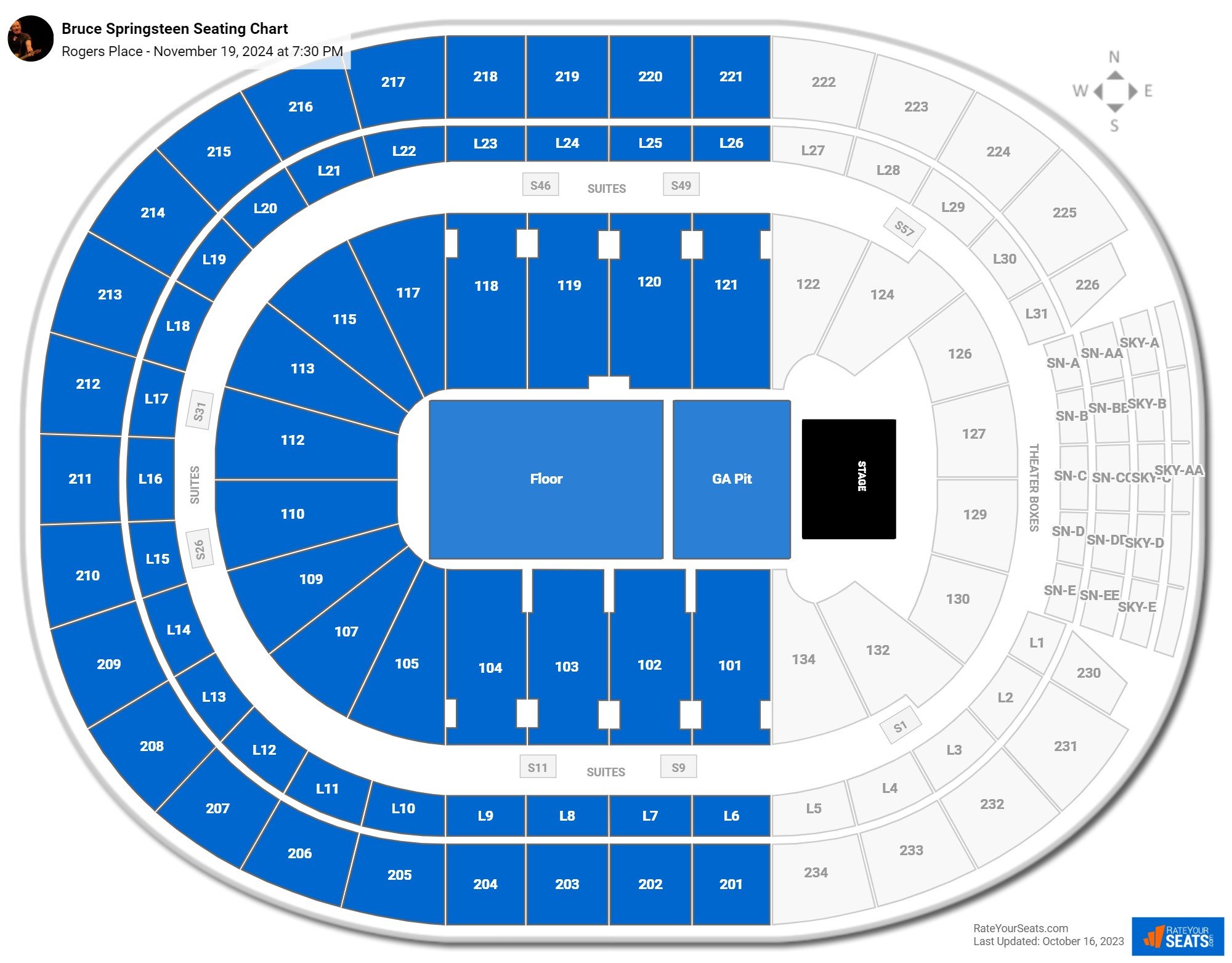 Rogers Place Concert Seating Chart - RateYourSeats.com