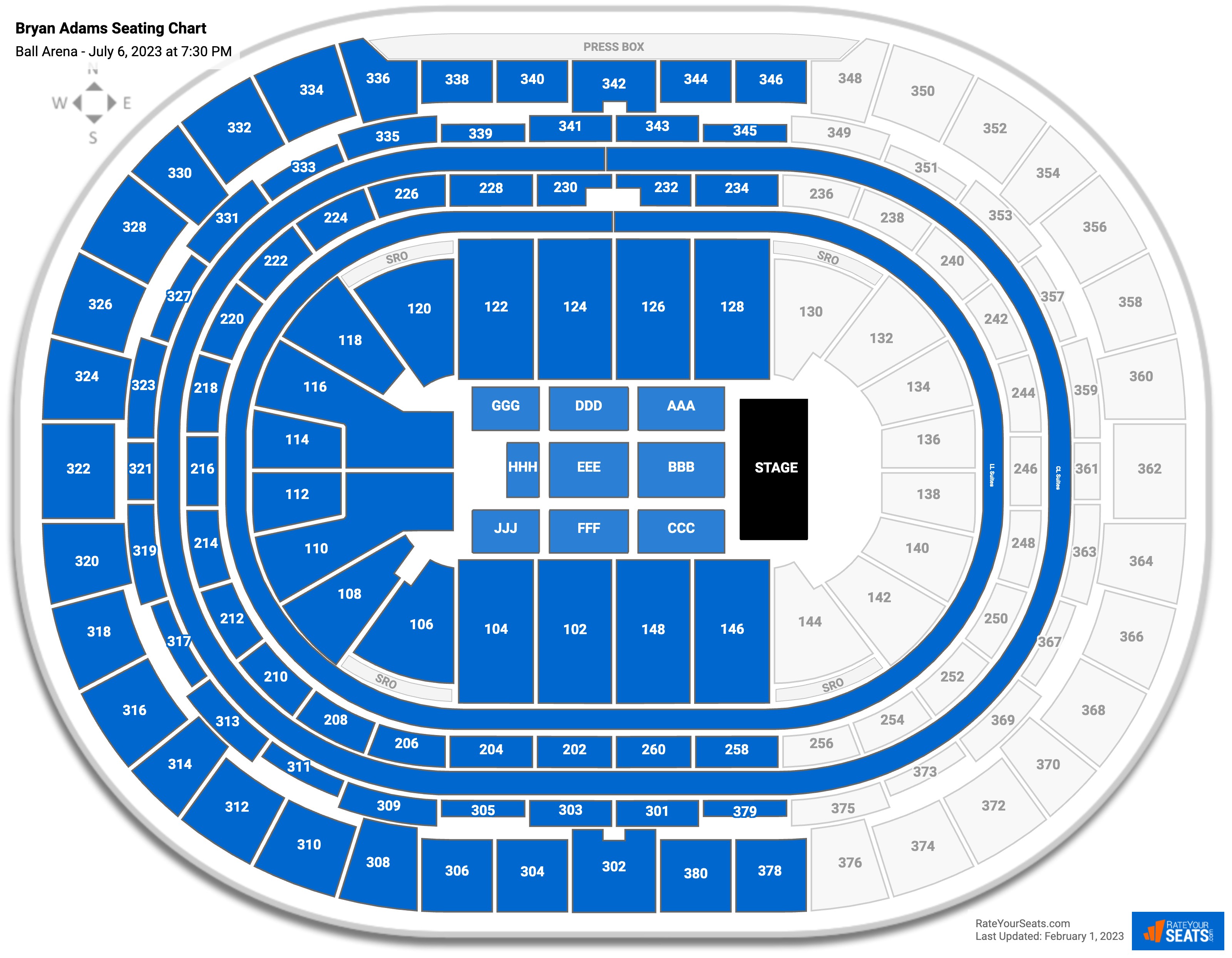 Ball Arena Concert Seating Chart