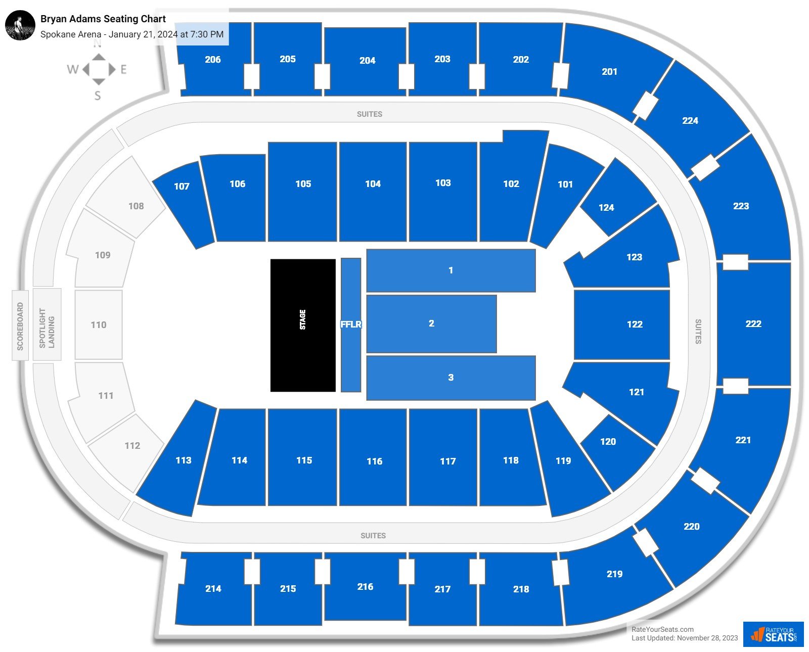 Spokane Arena Concert Seating Chart - RateYourSeats.com