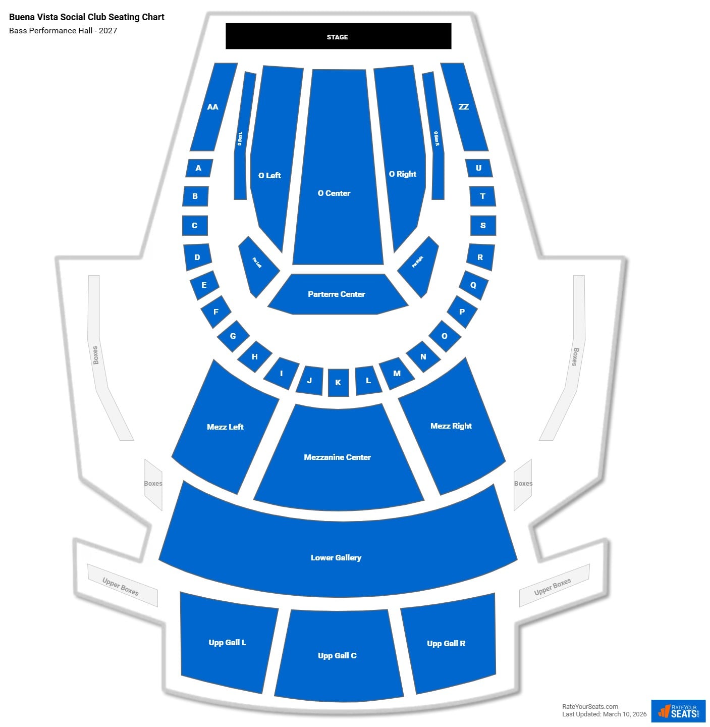 Buena Vista Social Club seating chart Bass Performance Hall