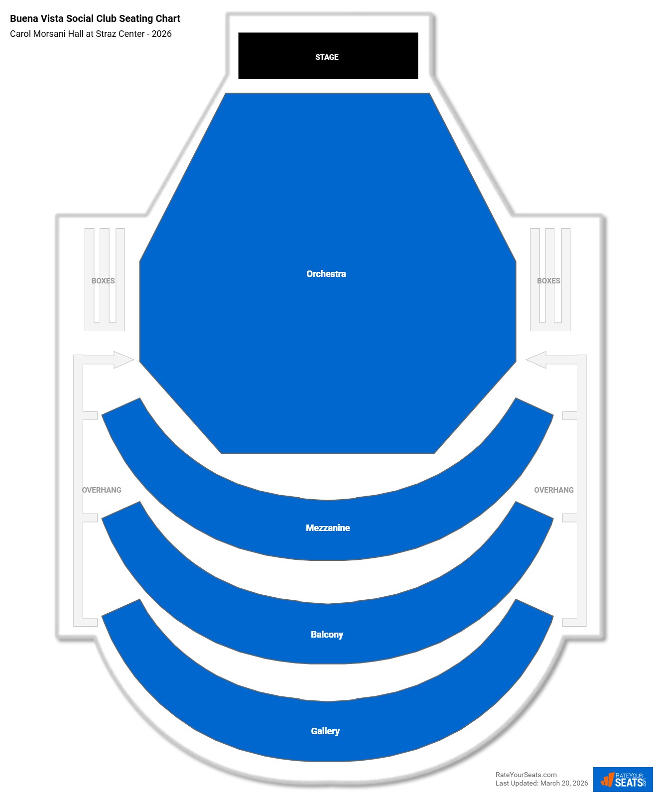 Buena Vista Social Club seating chart Carol Morsani Hall at Straz Center