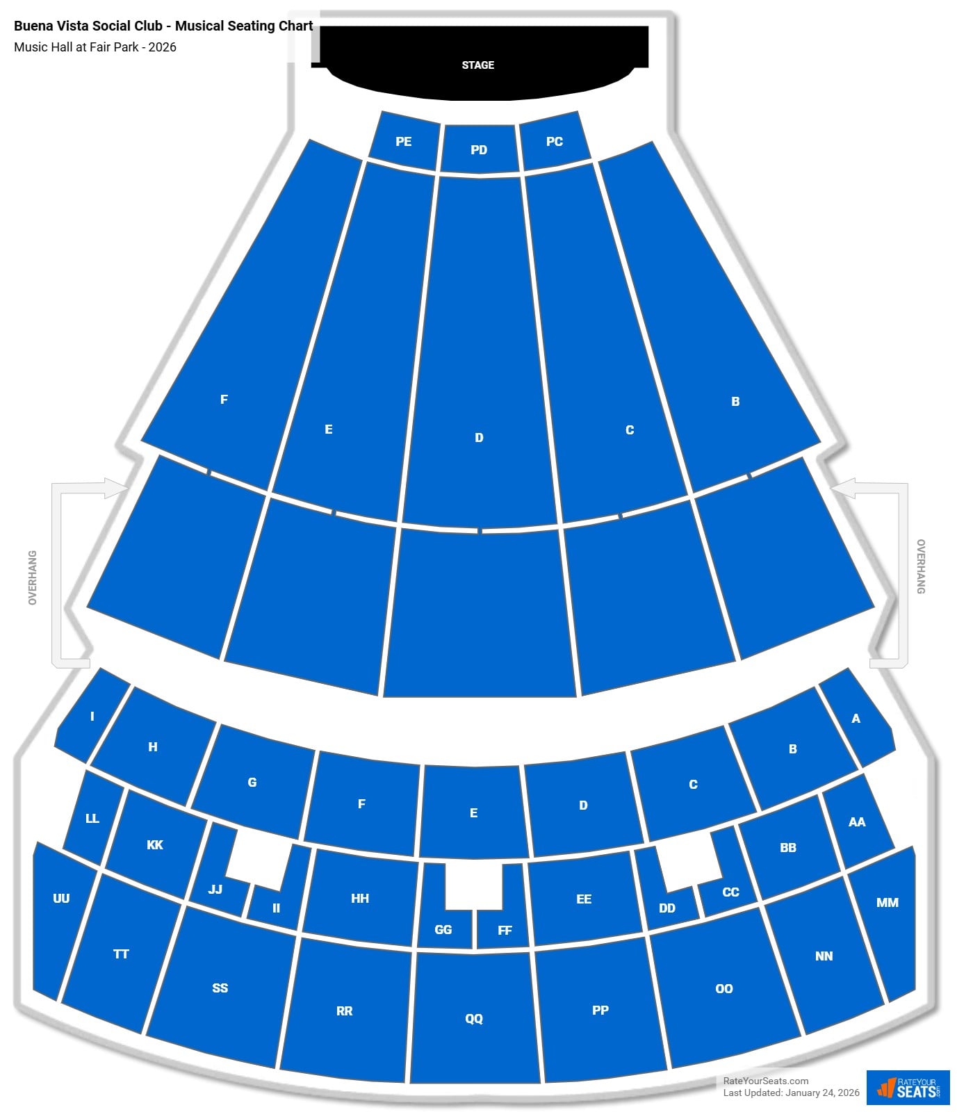 Buena Vista Social Club - Musical seating chart Music Hall at Fair Park