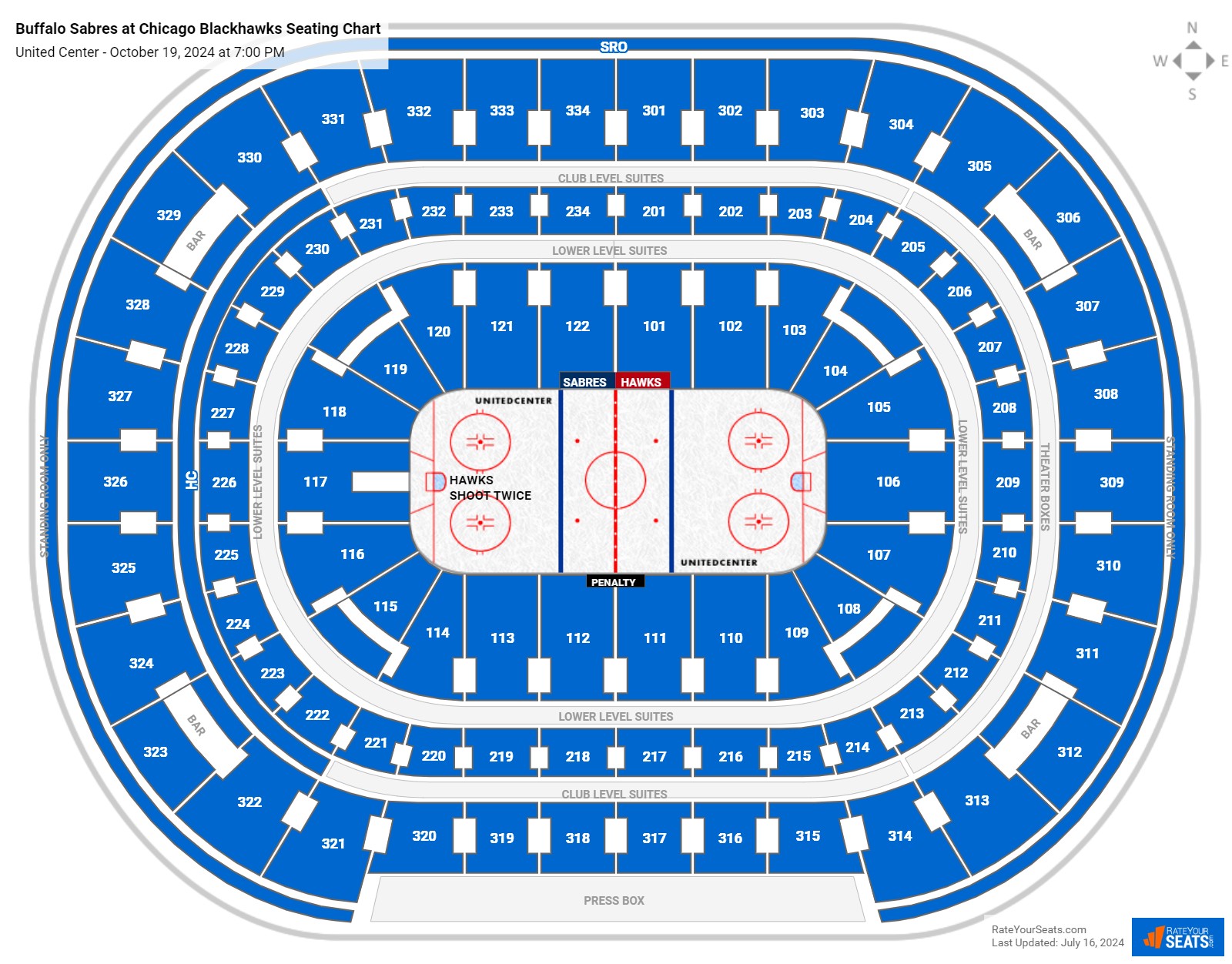 United Center Concert Seating Chart - RateYourSeats.com