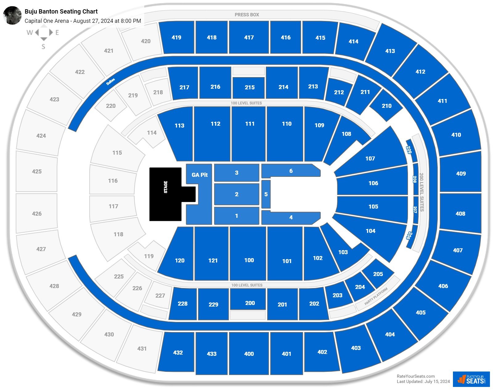 Capital One Arena Concert Seating Chart - RateYourSeats.com