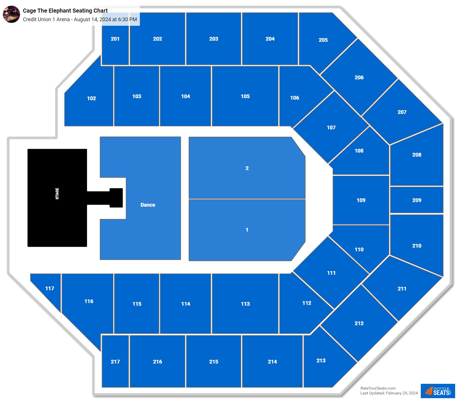 Credit Union 1 Arena Seating Chart