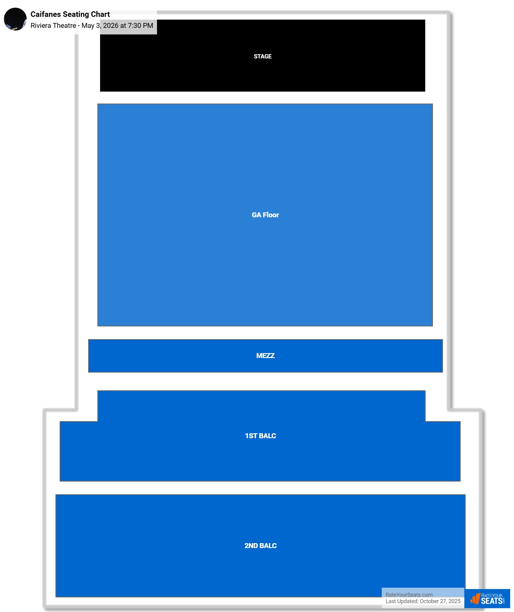 Caifanes seating chart Riviera Theatre