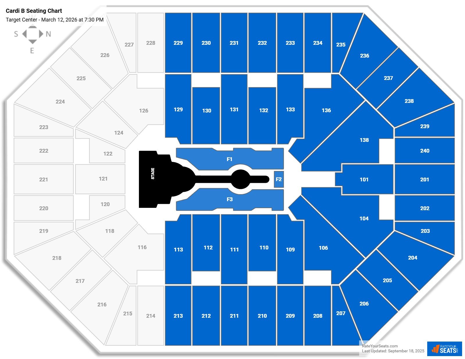 Cardi B seating chart Target Center