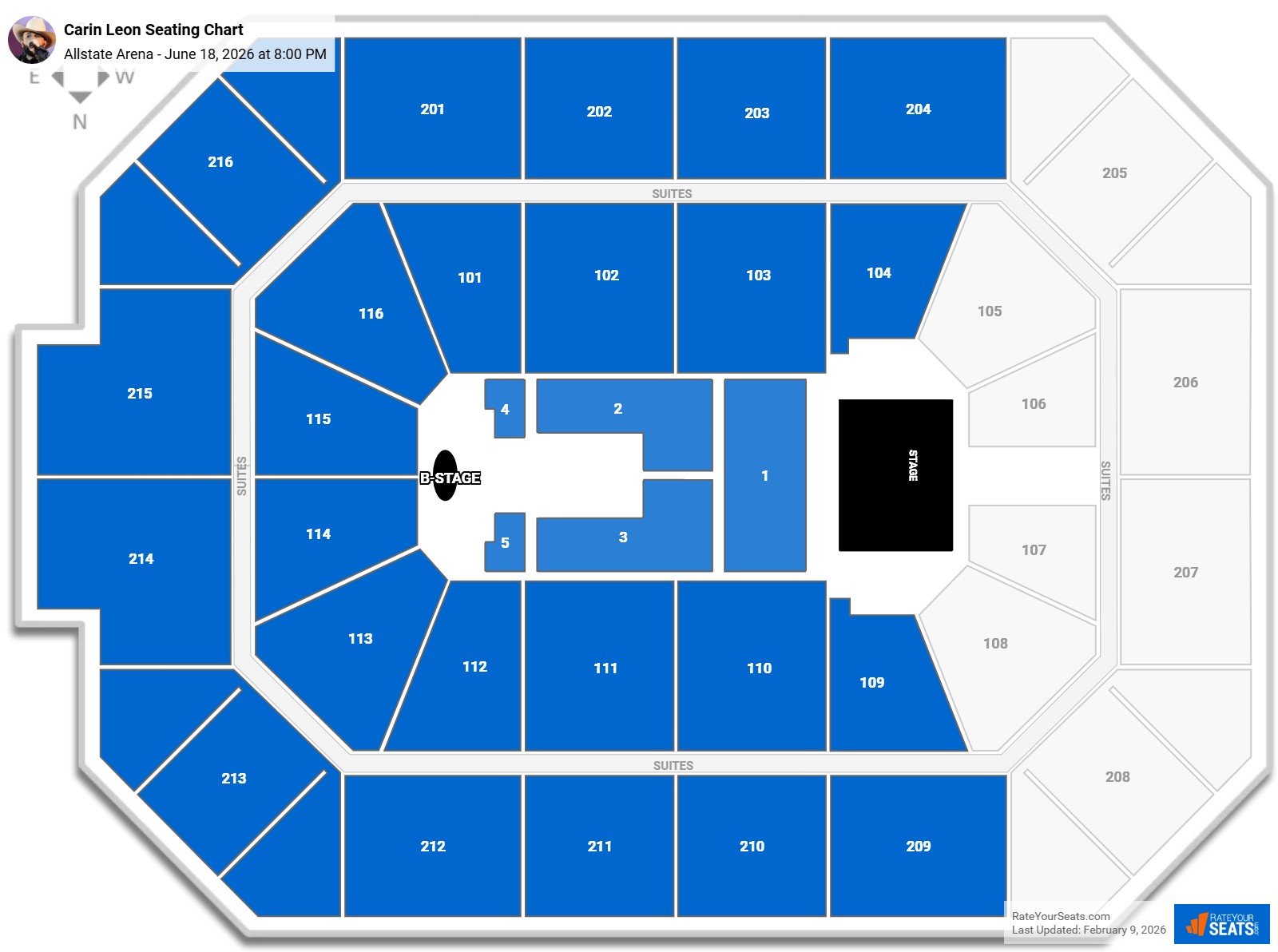 Carin Leon seating chart Allstate Arena