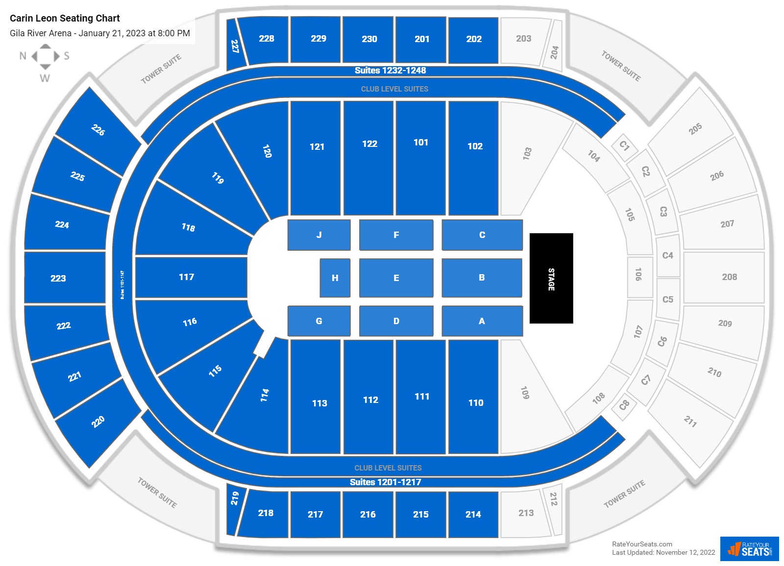 Desert Diamond Arena Seating Chart - RateYourSeats.com