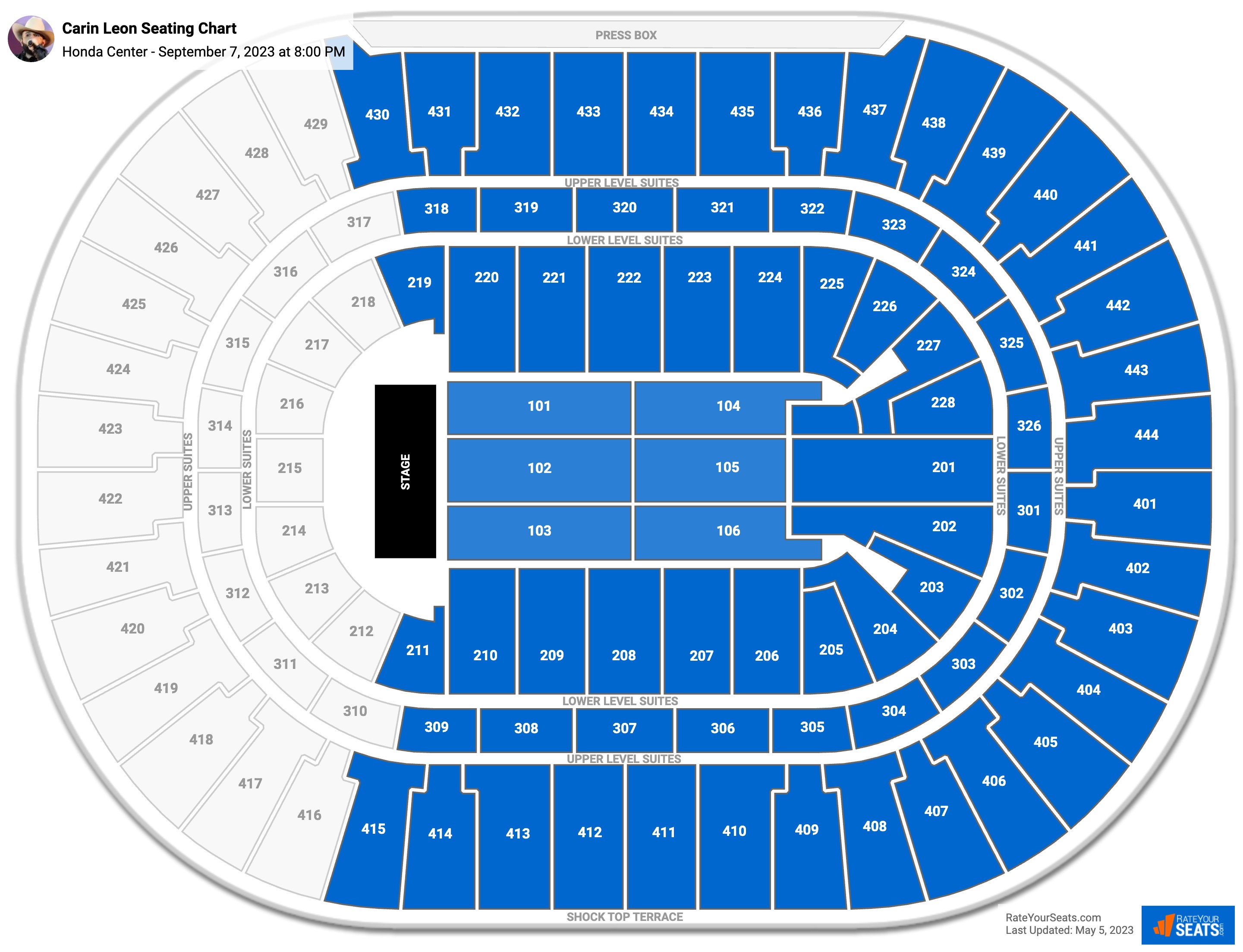 Honda Center Concert Seating Chart - RateYourSeats.com