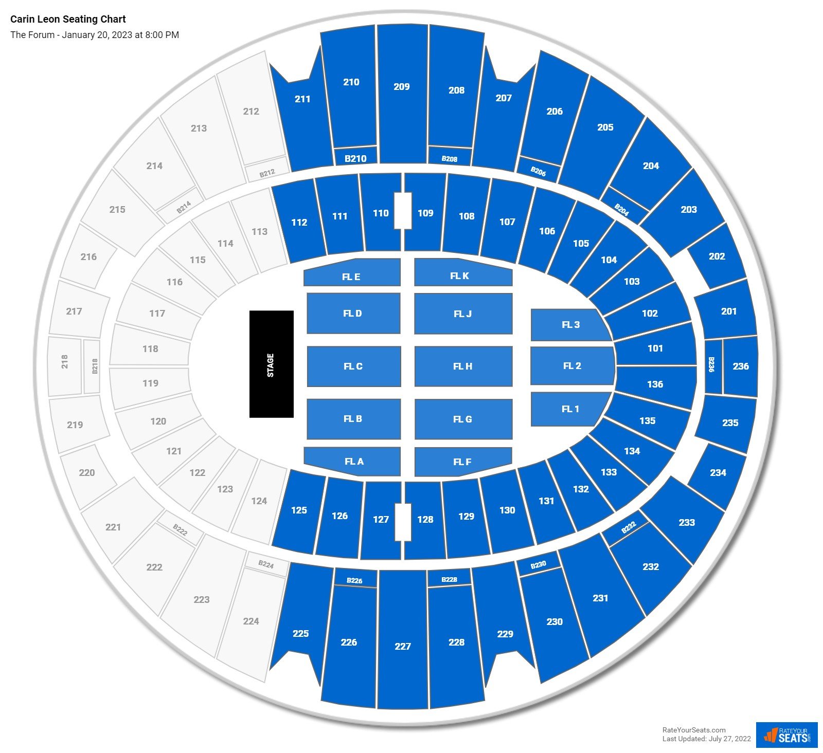 Kia Forum Seating Chart