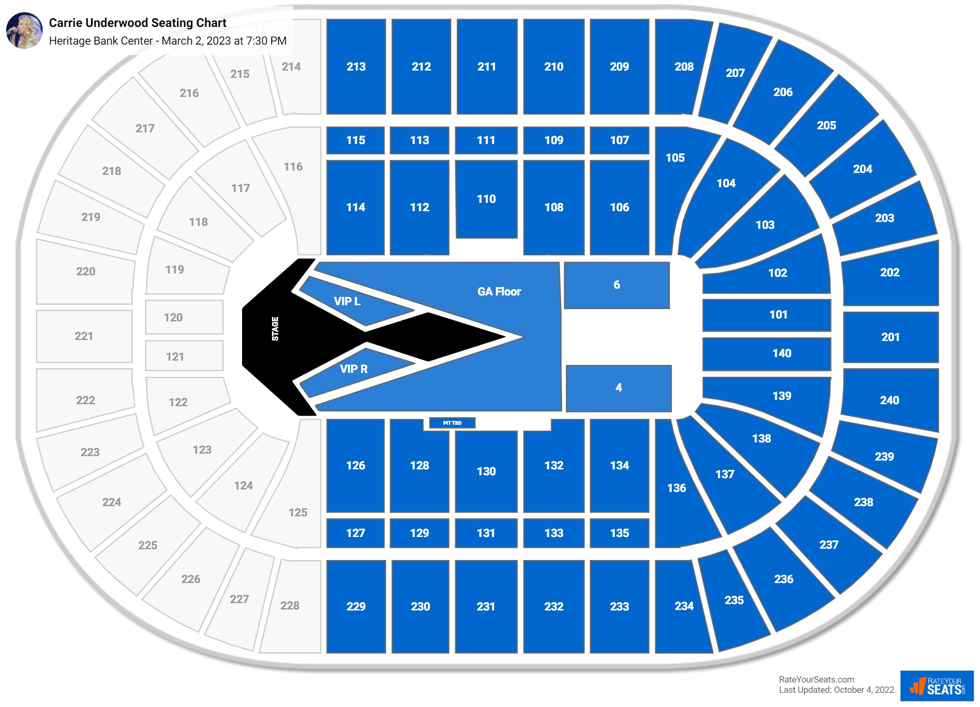 Heritage Bank Center Seating Chart