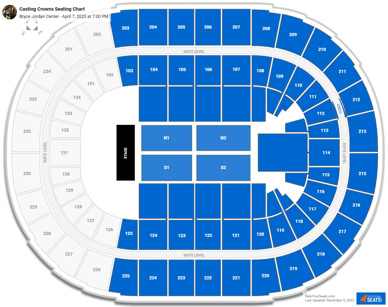 Bryce Jordan Center Concert Seating Chart - RateYourSeats.com