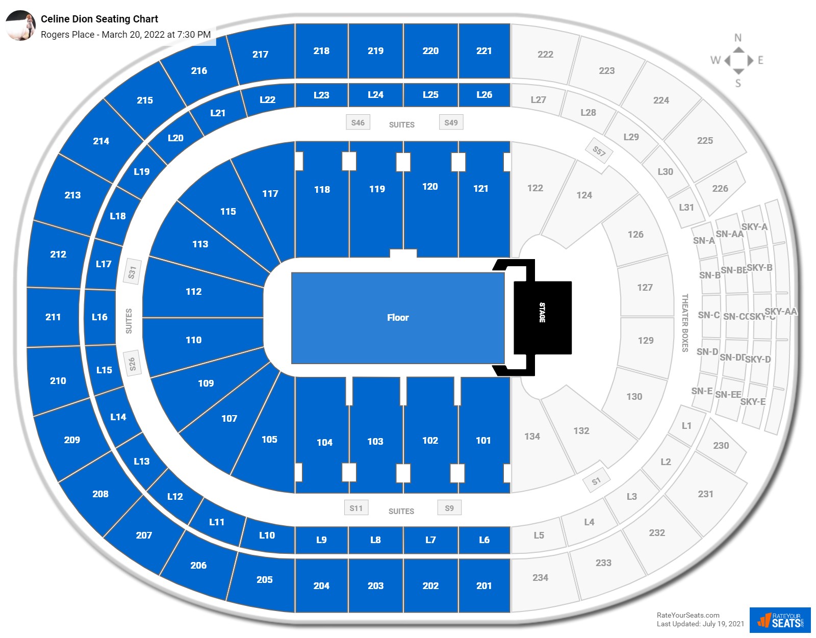 Rogers Place Seating Charts for Concerts - RateYourSeats.com