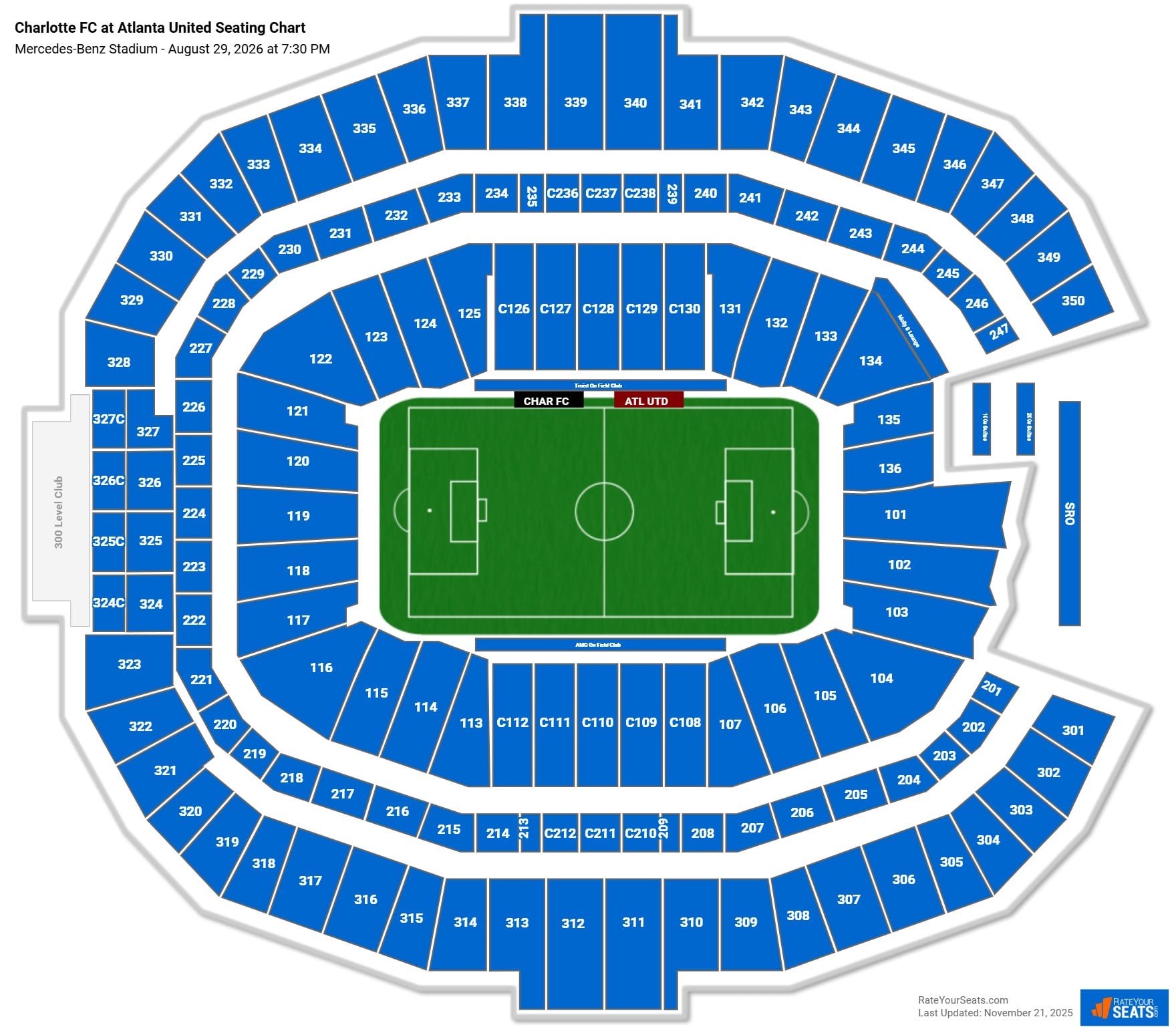 Charlotte FC at Atlanta United seating chart Mercedes-Benz Stadium