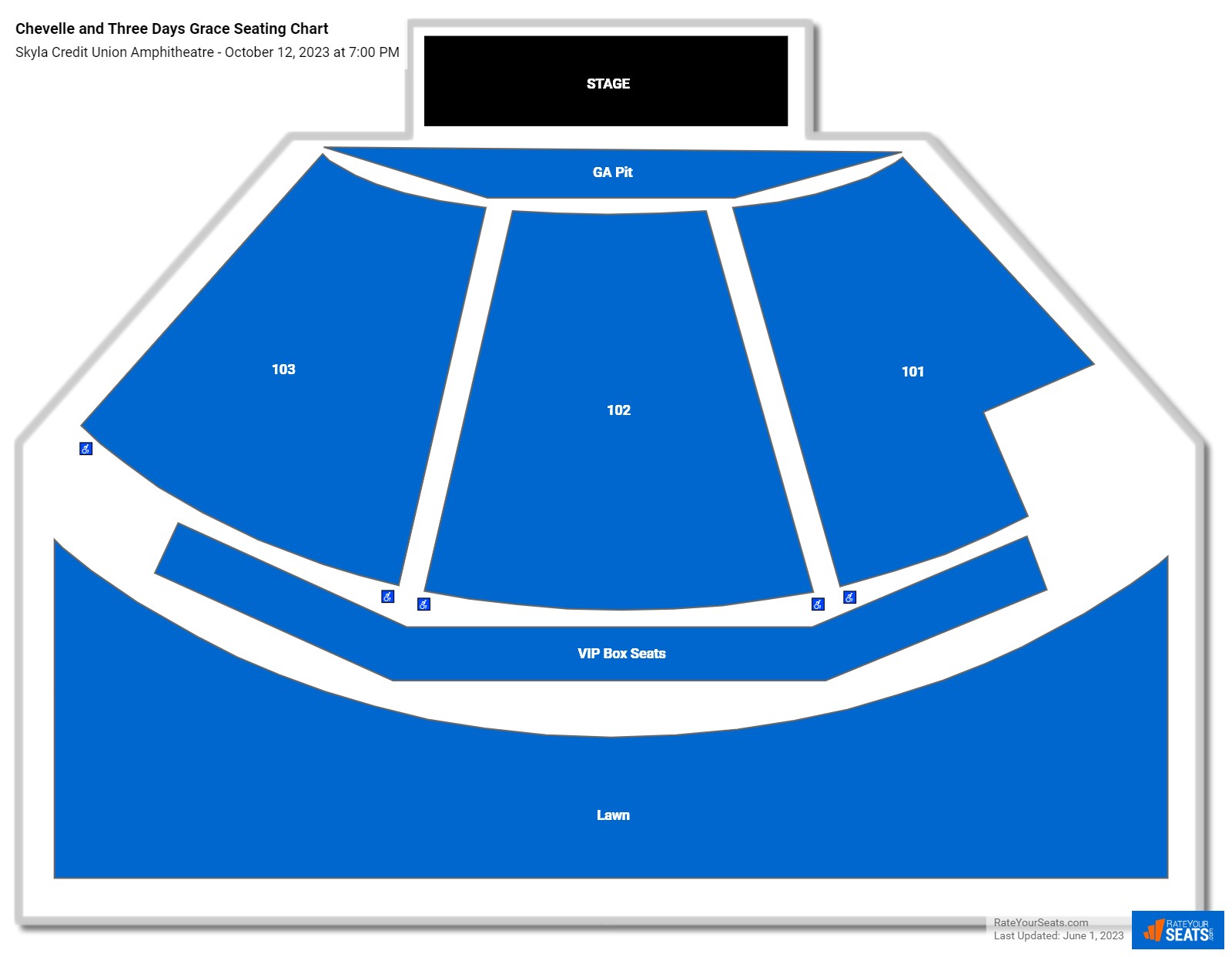 Skyla Credit Union Amphitheatre Seating Chart - RateYourSeats.com