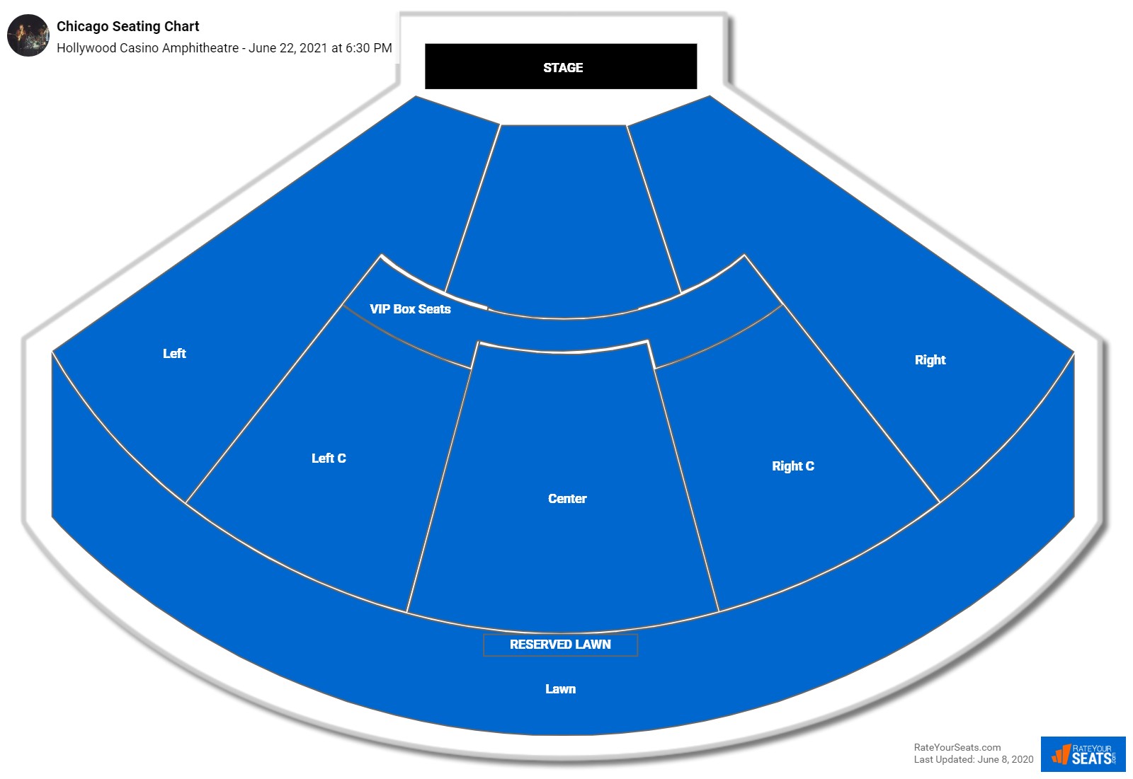 Chicago Hollywood Casino Amphitheatre Seating Chart June 22 2021 3358438 
