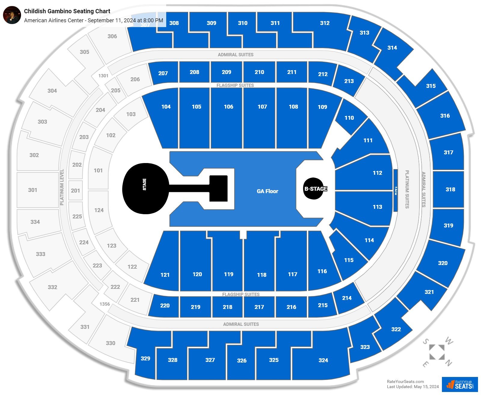 American Airlines Center Concert Seating Chart - RateYourSeats.com