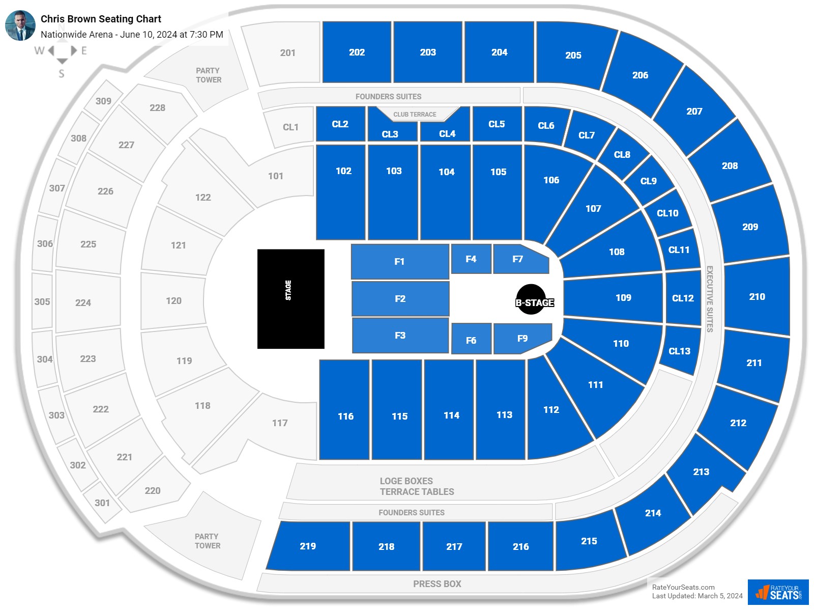 Nationwide Arena Concert Seating Chart - RateYourSeats.com