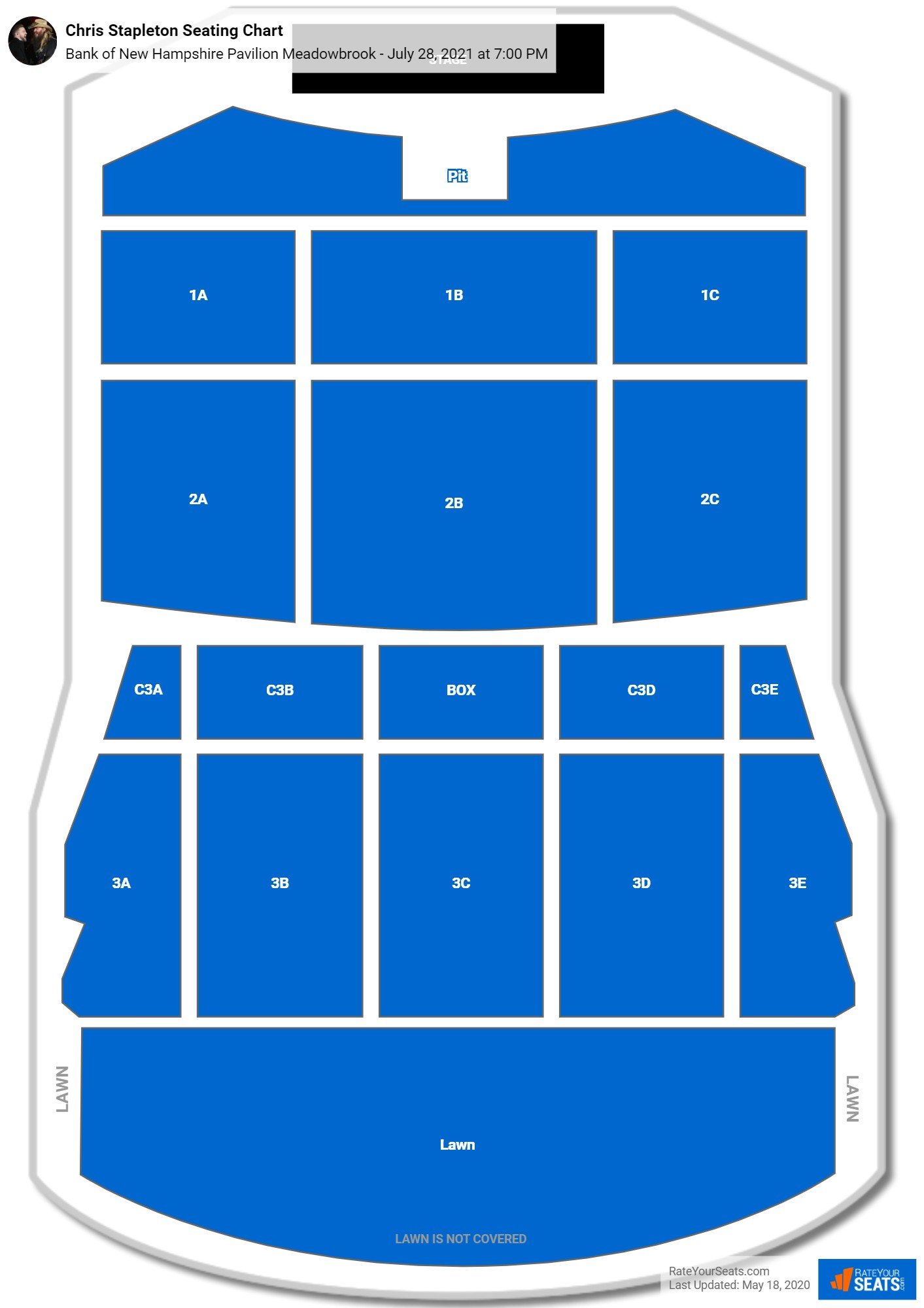 Bank of New Hampshire Pavilion Meadowbrook Seating Chart