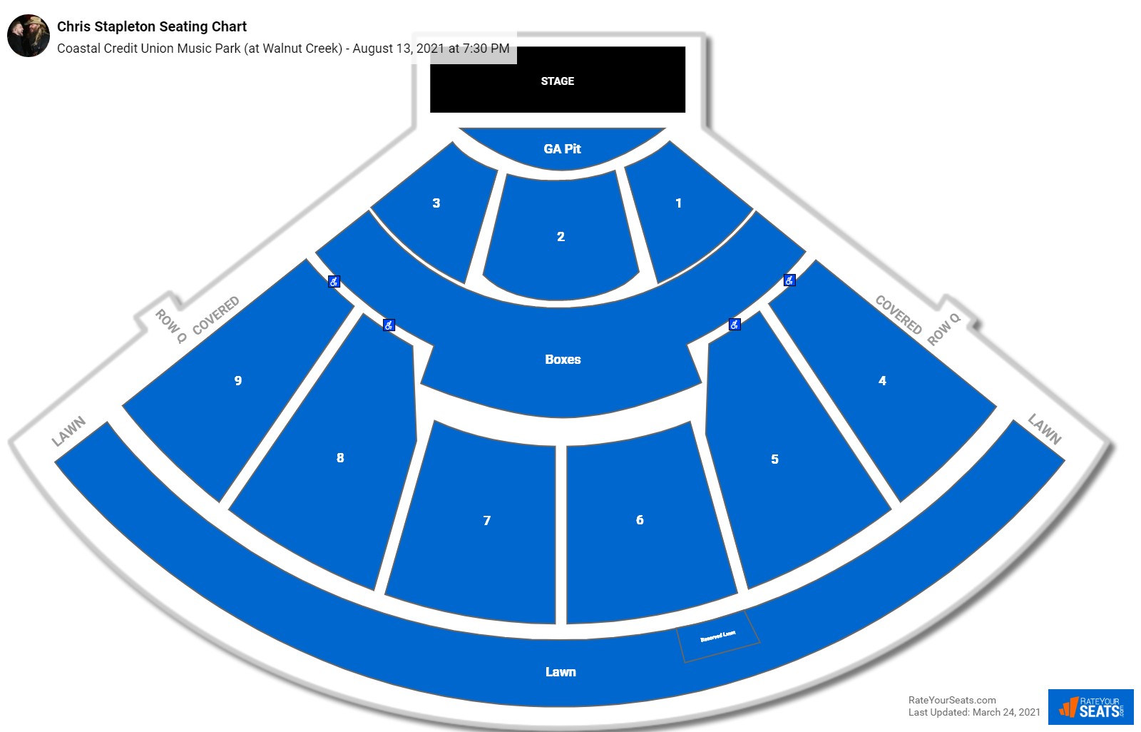 Coastal Credit Union Music Park Seating Chart