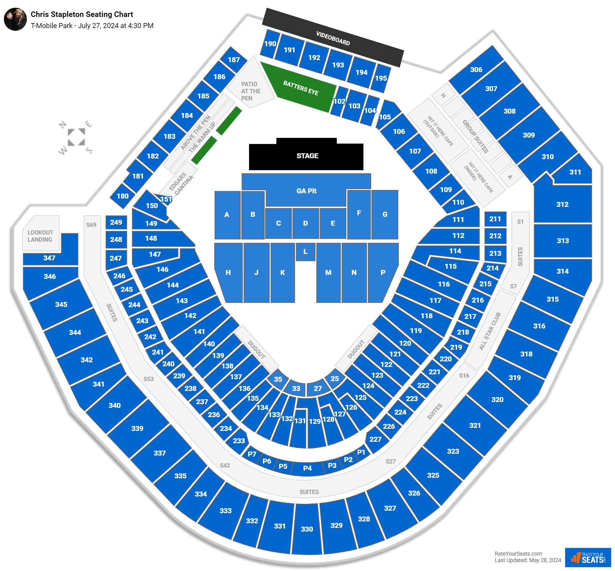 TMobile Park Concert Seating Chart