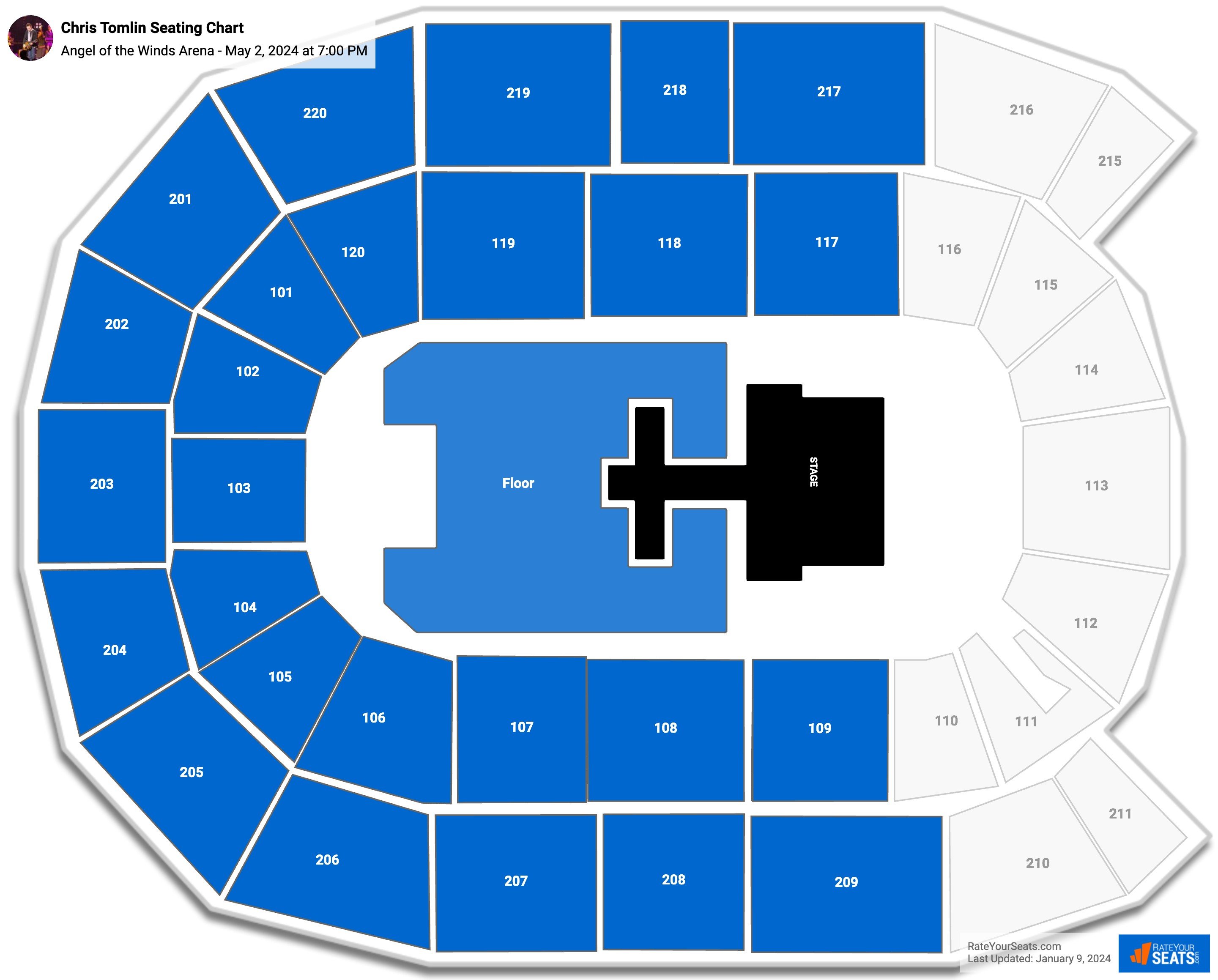 Angel of the Winds Arena Seating Chart