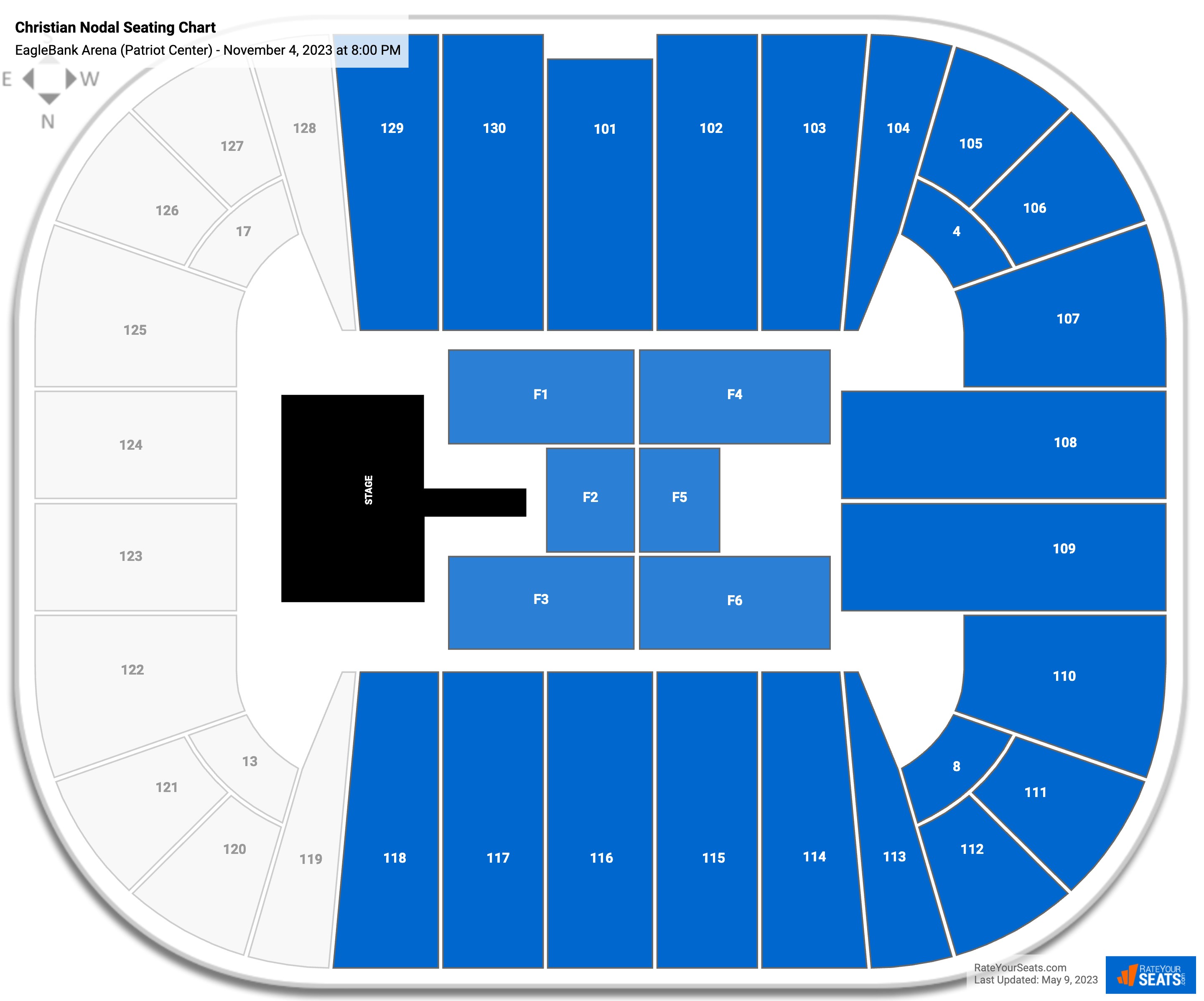 EagleBank Arena Seating Chart