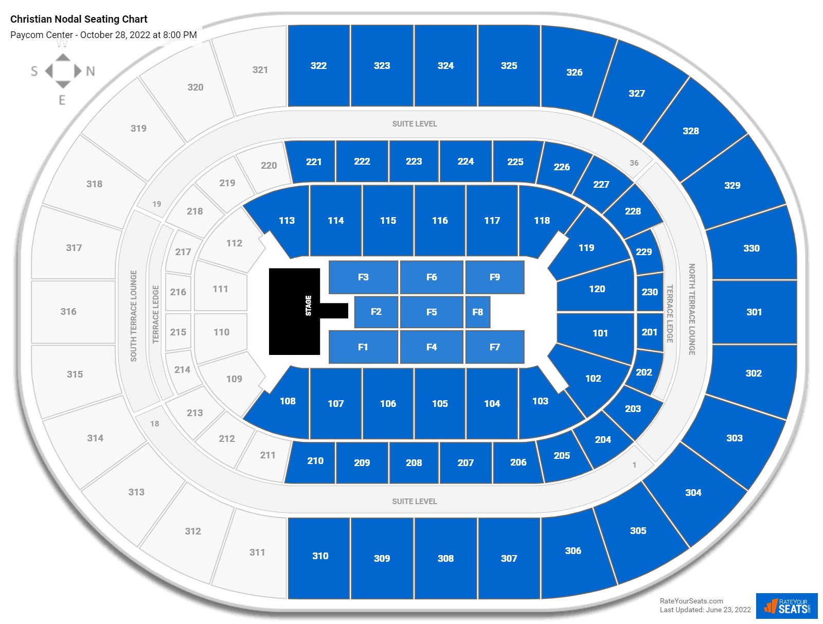 Center Concert Seating Chart