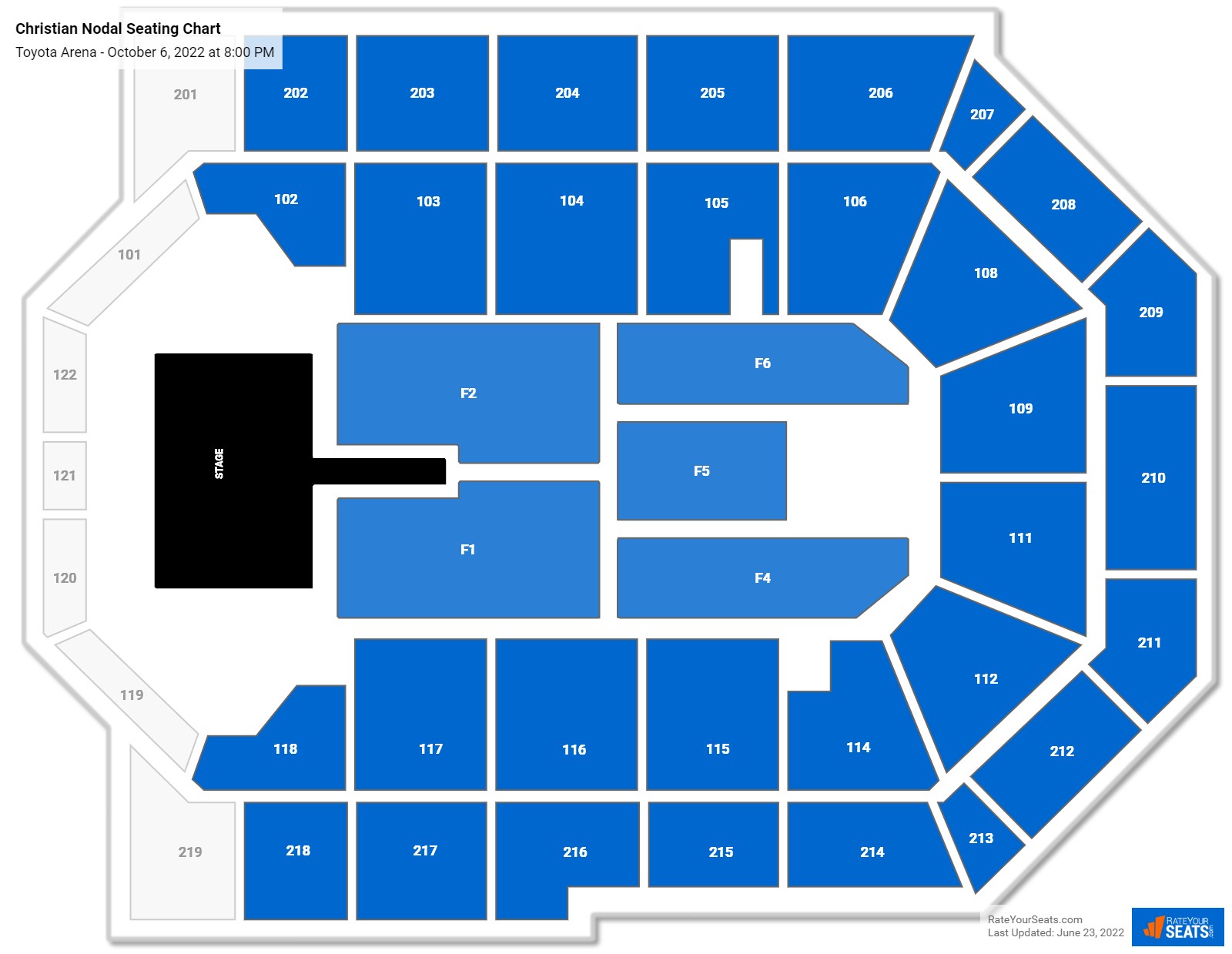 Toyota Arena Seating Chart - RateYourSeats.com