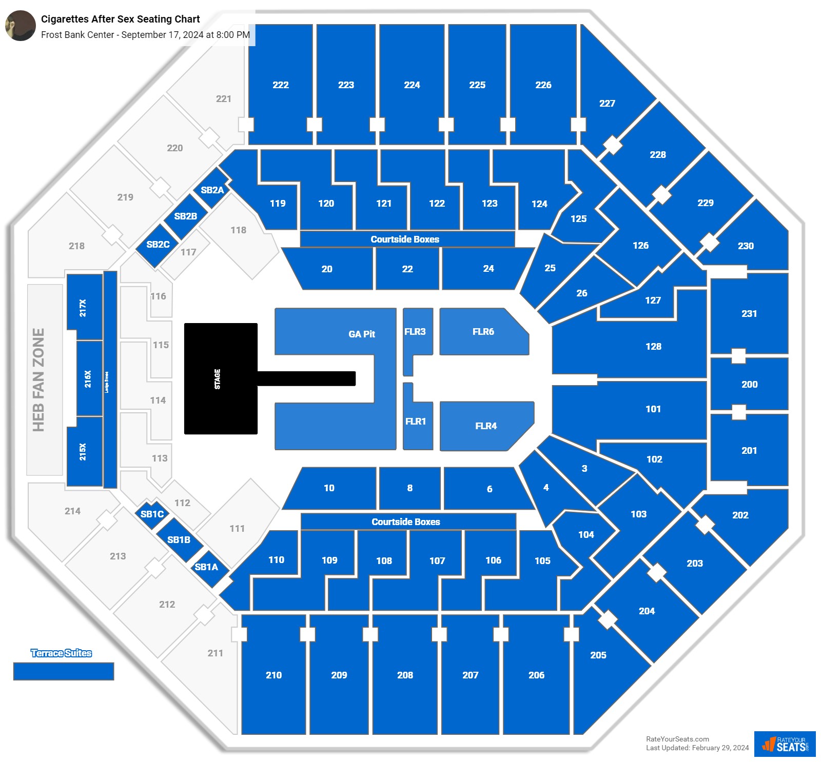 Frost Bank Center Concert Seating Chart 4295