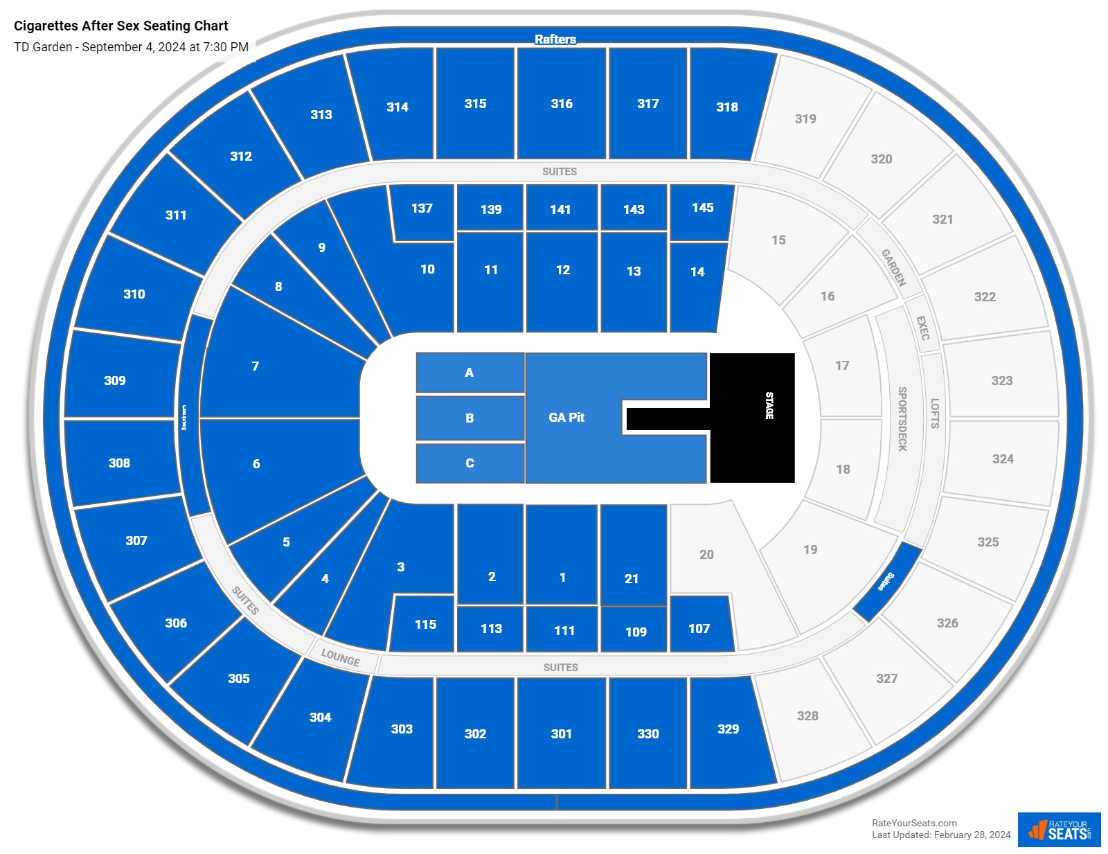 Td Garden Concert Seating Chart 1547