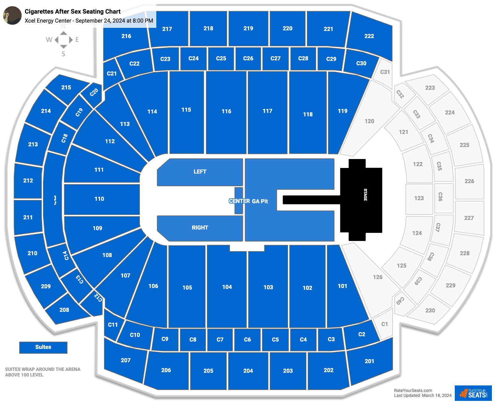 Xcel Energy Center Concert Seating Chart