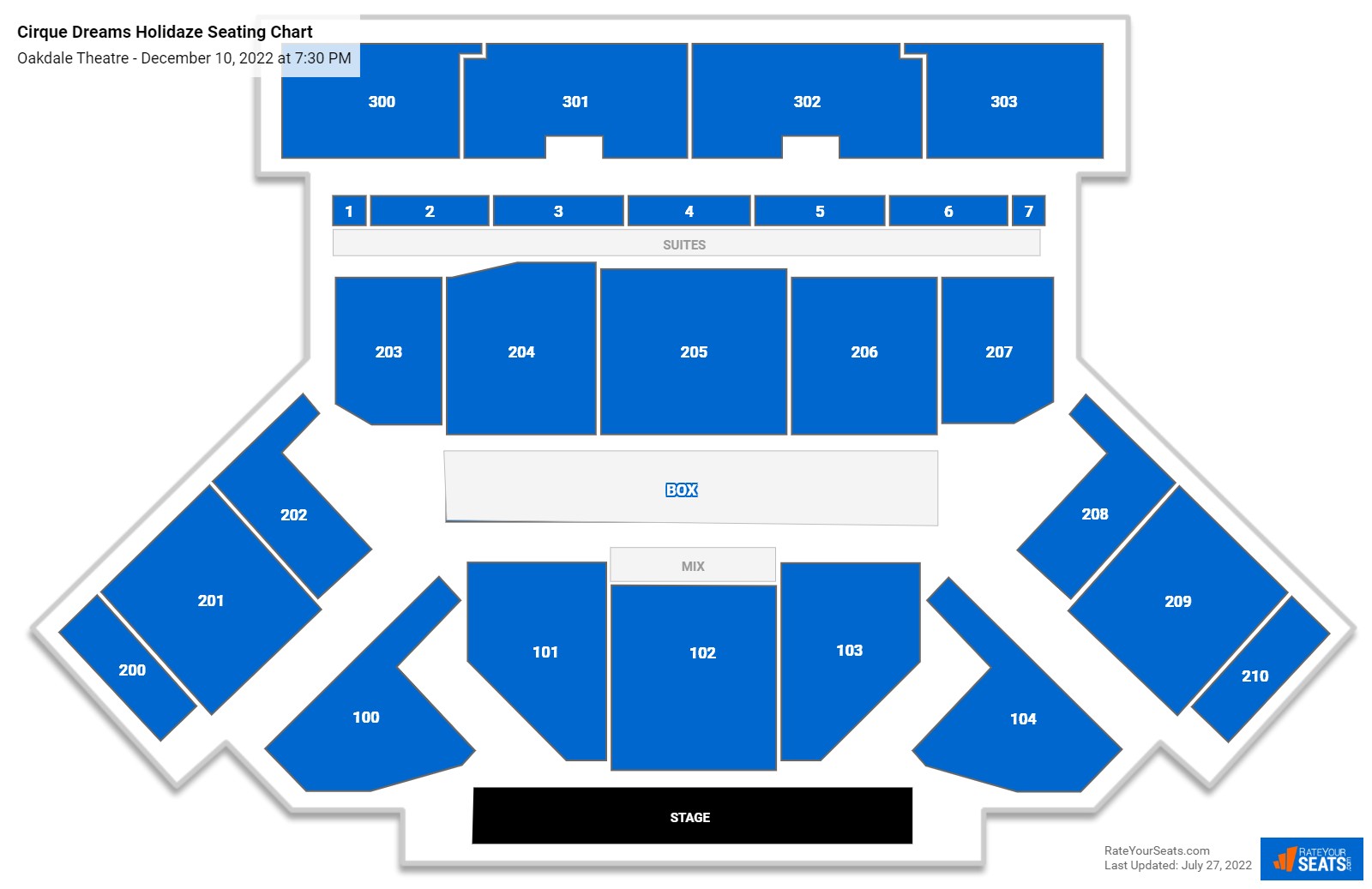 Oakdale Theatre Seating Chart
