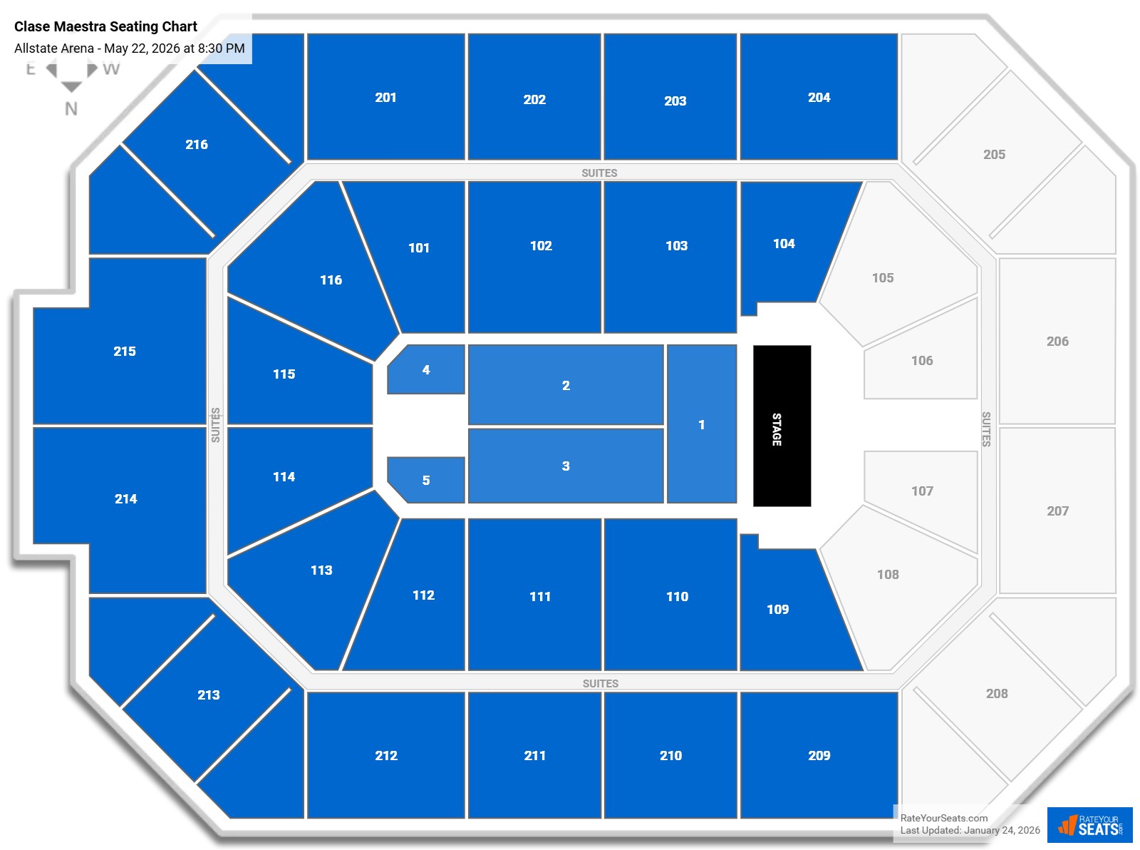 Clase Maestra seating chart Allstate Arena