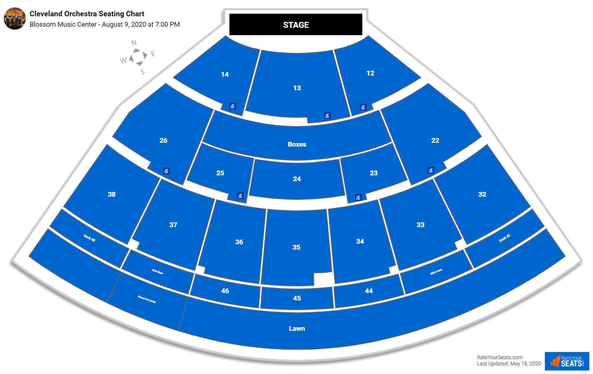 Blossom Music Center Seating Chart