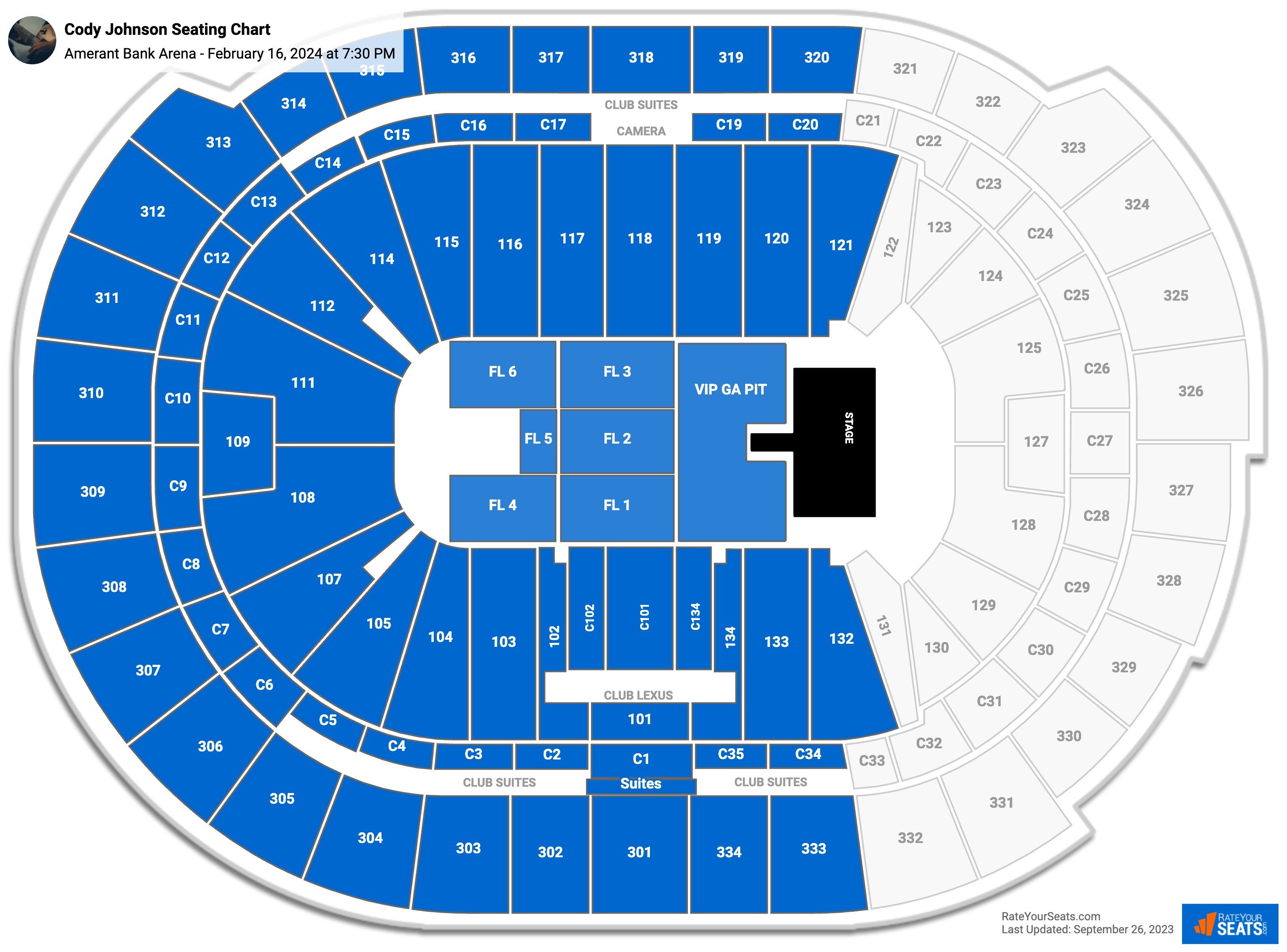 Amerant Bank Arena Concert Seating Chart - RateYourSeats.com