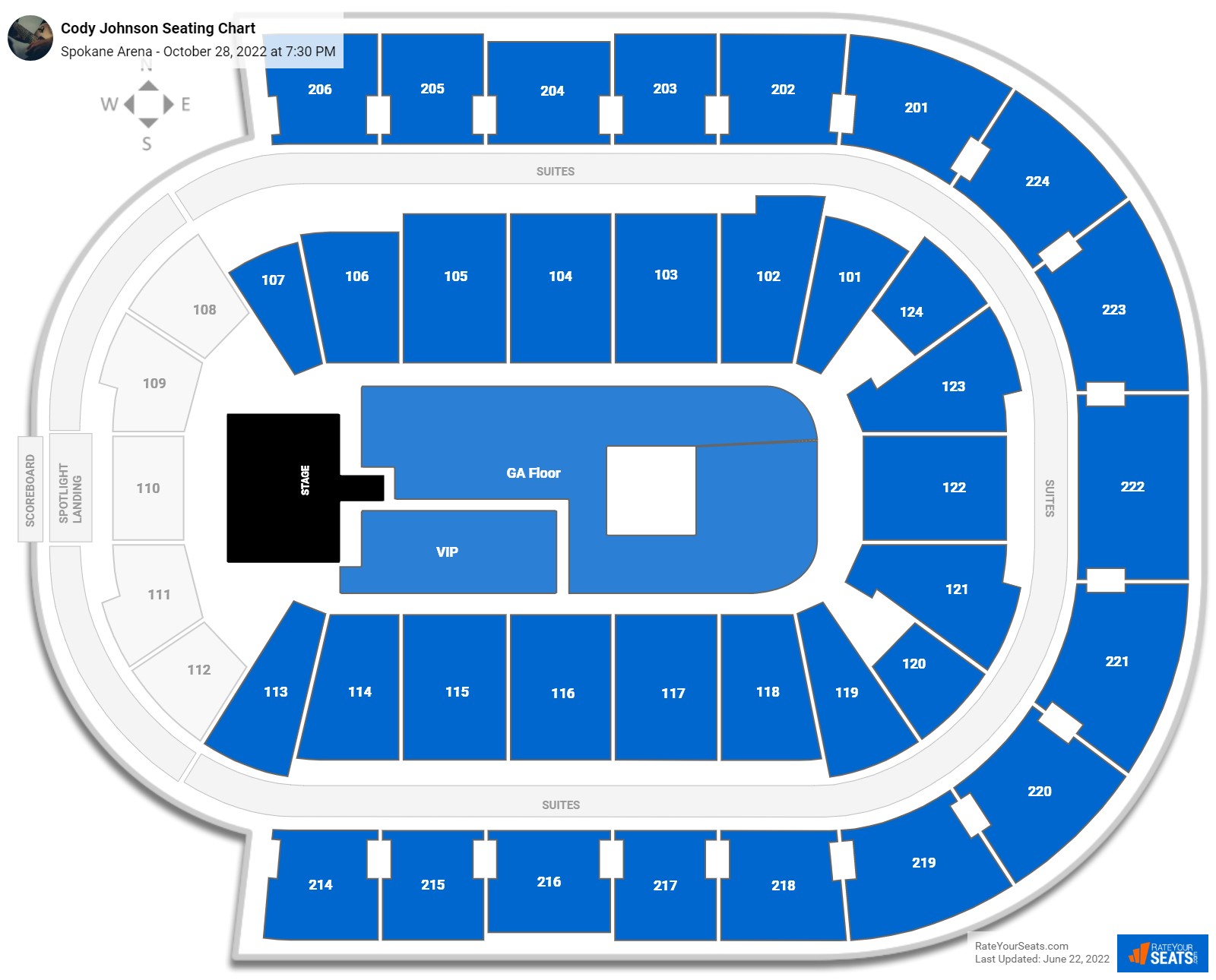 Spokane Arena Concert Seating Chart