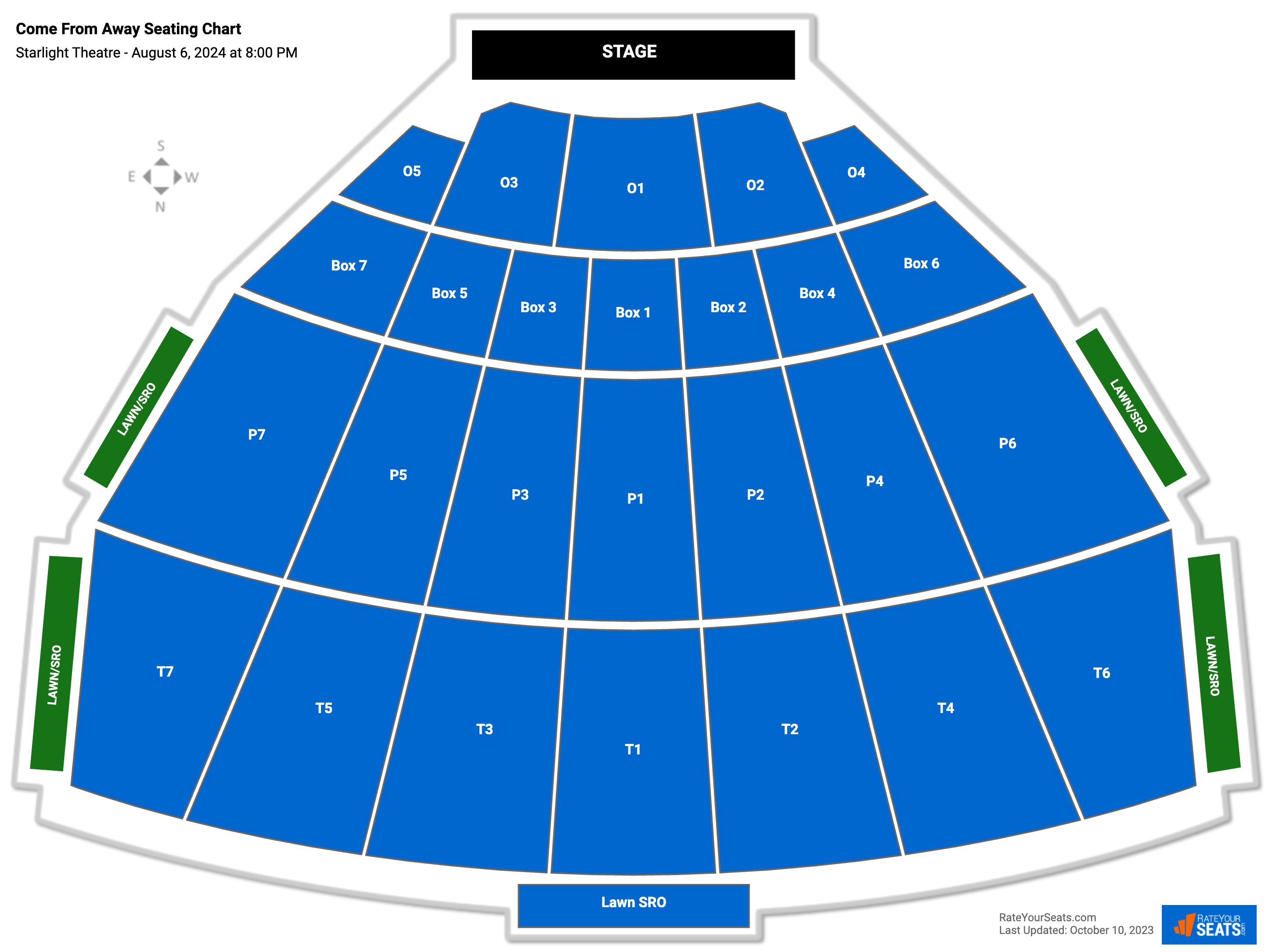 Starlight Theatre Seating Chart