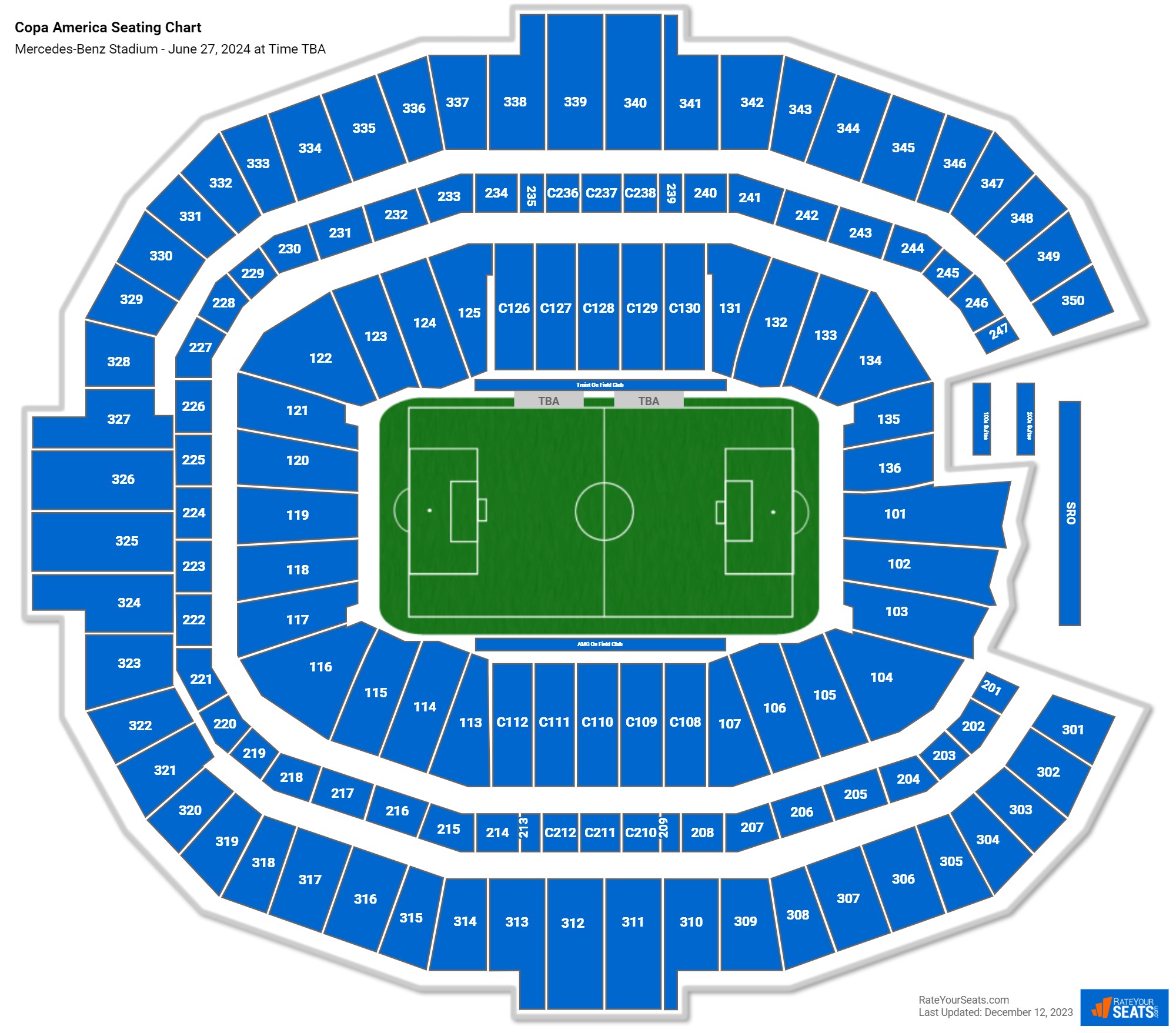 Mercedes-Benz Stadium Concert Seating Chart - RateYourSeats.com