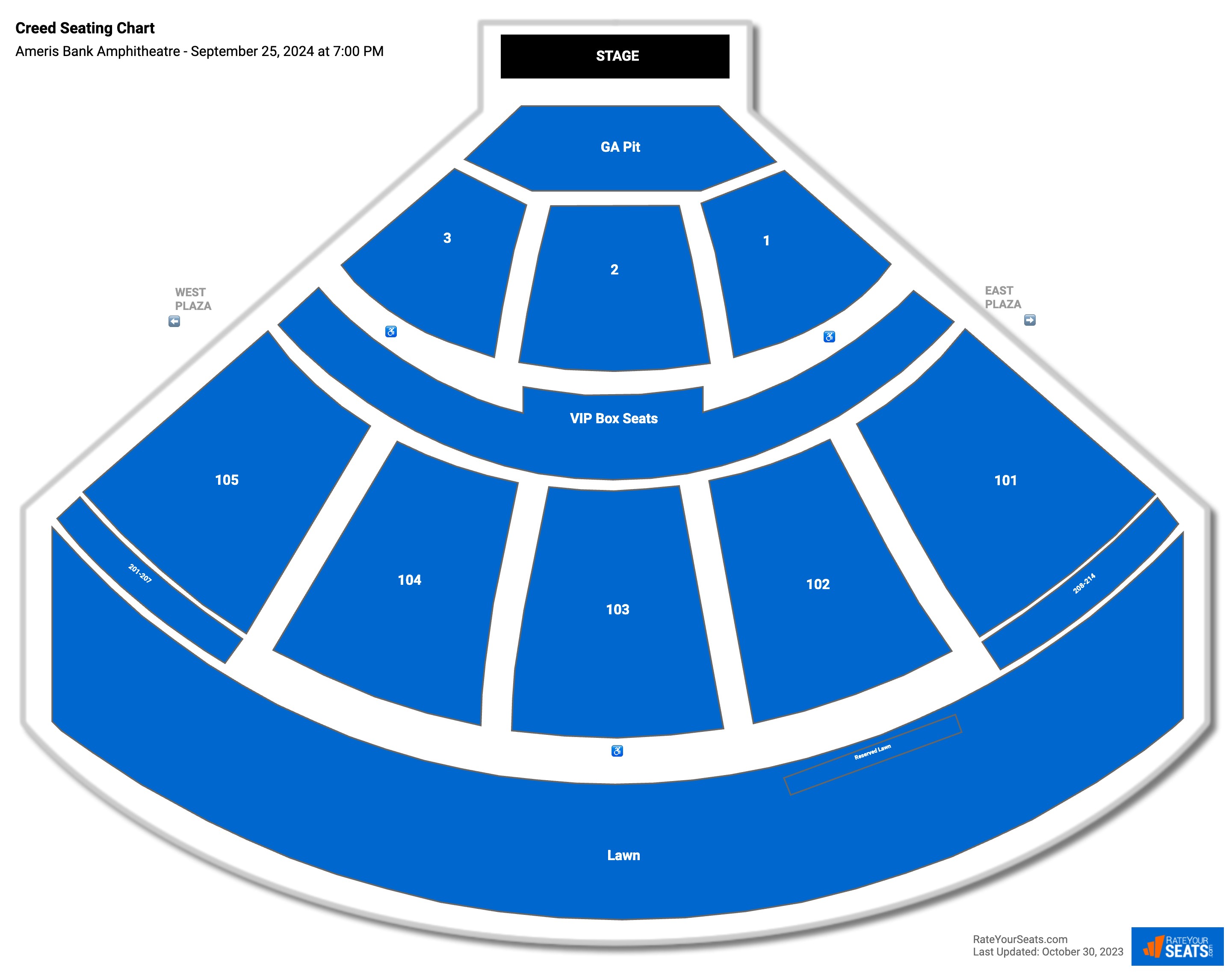 Ameris Bank Amphitheatre Seating Chart - RateYourSeats.com