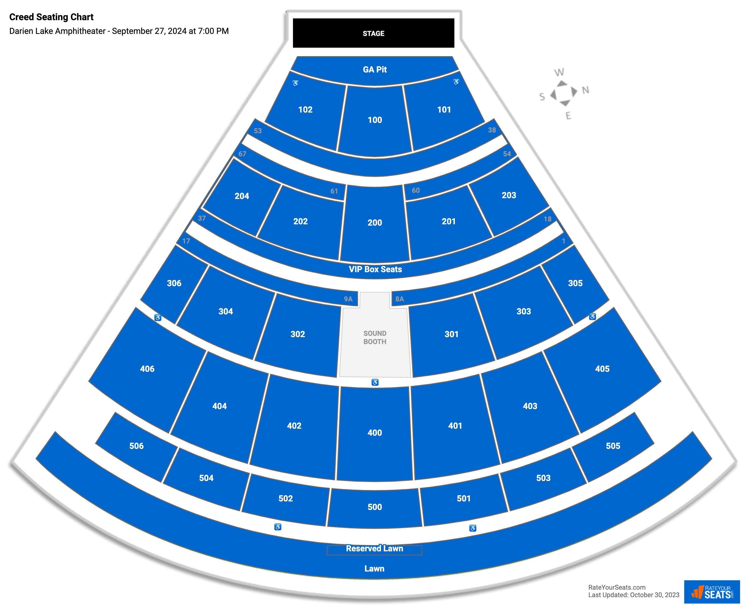 Darien Lake Concert Venue Seating Chart Matttroy