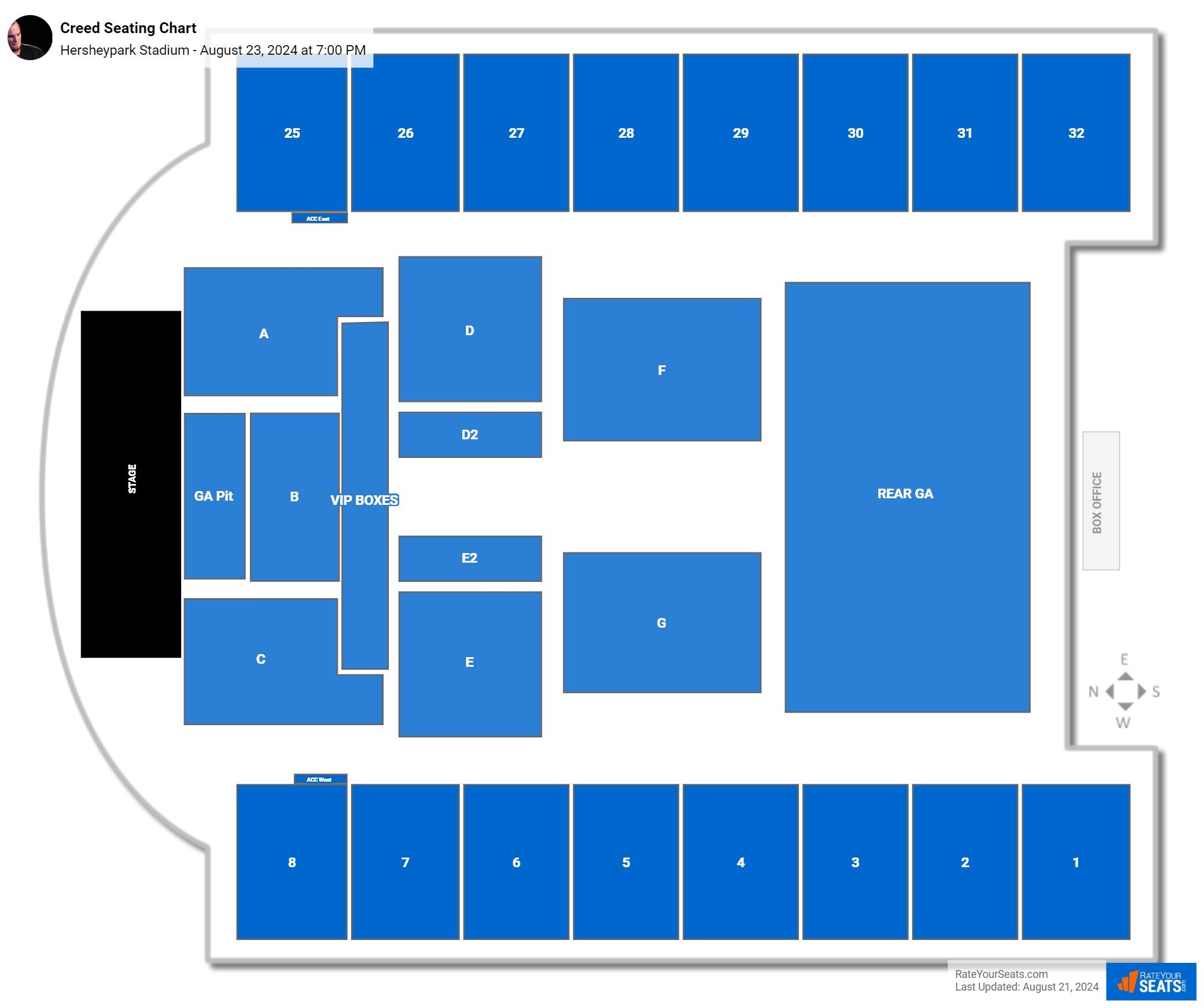 Hersheypark Stadium Seating Chart