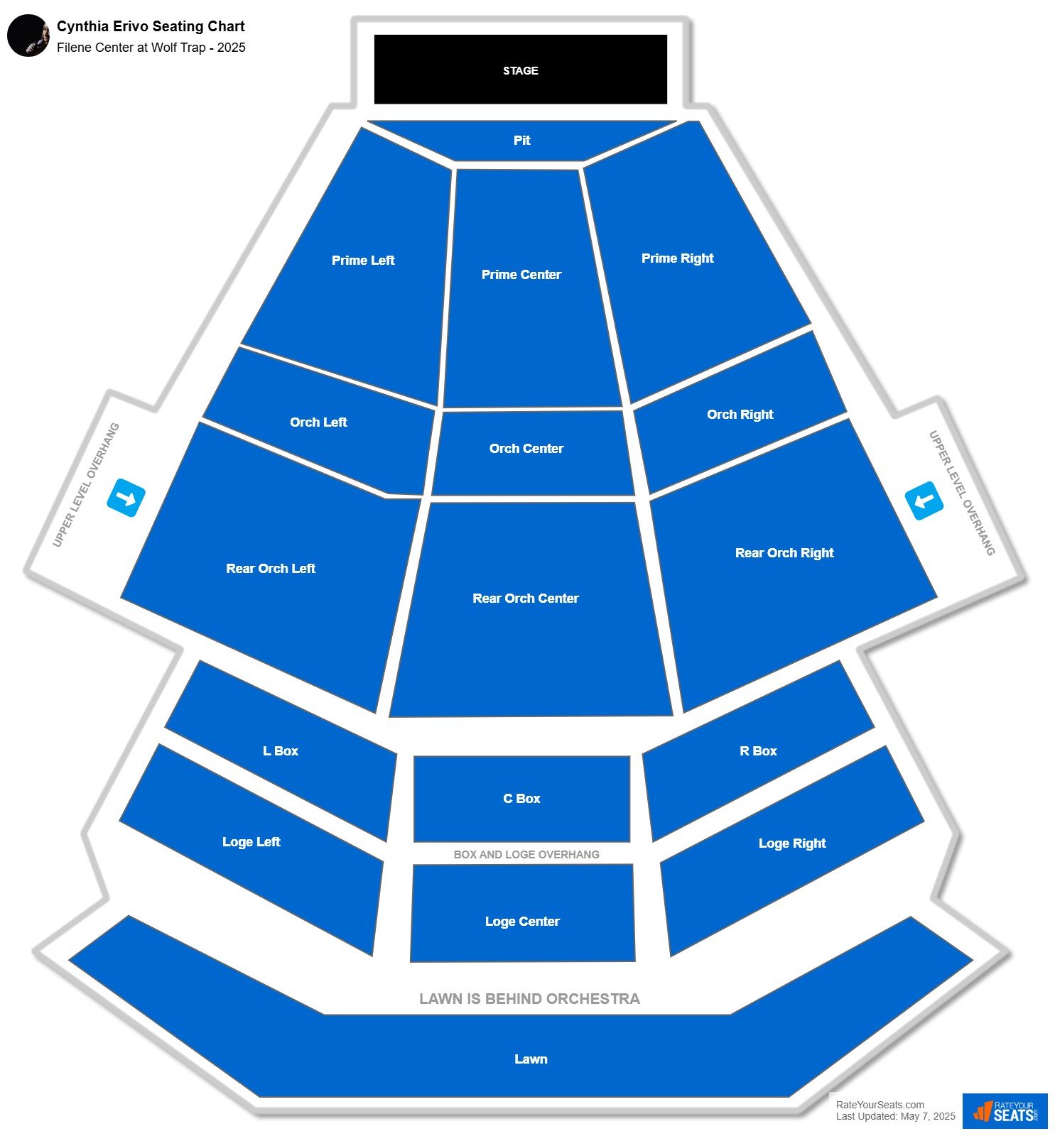 Cynthia Erivo seating chart Filene Center at Wolf Trap