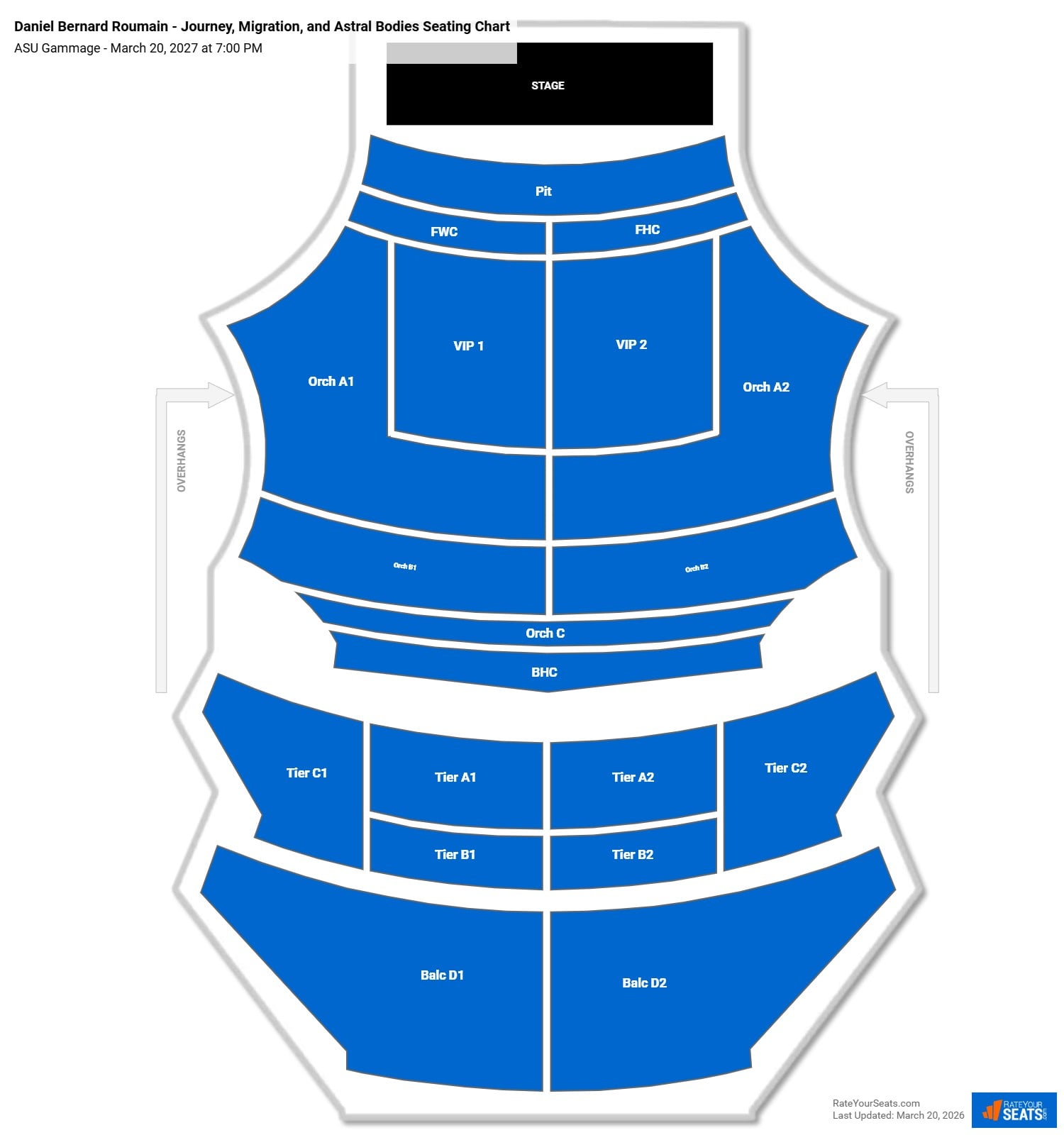 Daniel Bernard Roumain - Journey, Migration, and Astral Bodies seating chart ASU Gammage