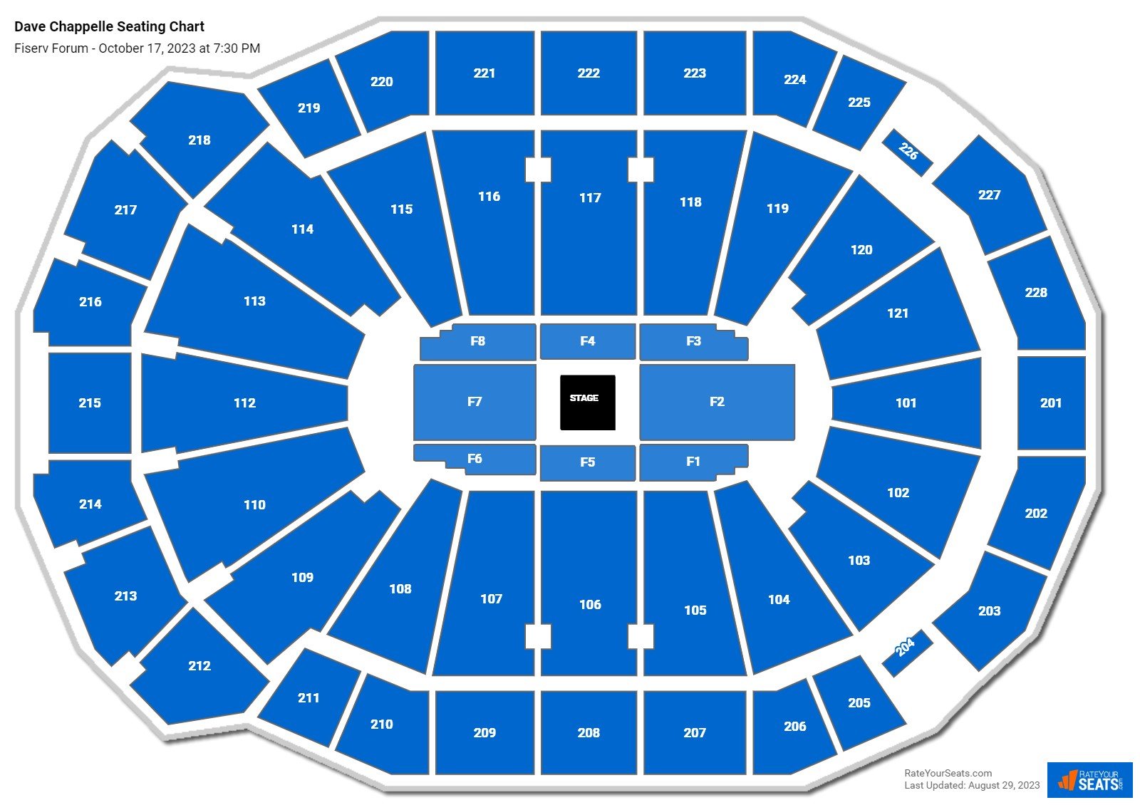 Fiserv Forum Concert Seating Chart - RateYourSeats.com